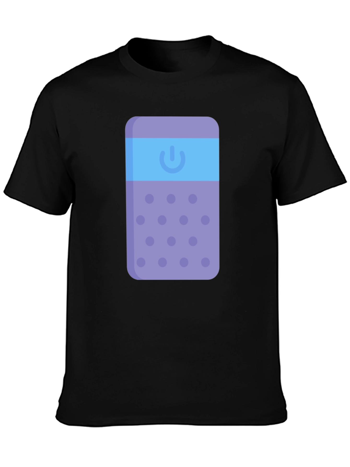Black Cool Remote Control T-Shirt view 3