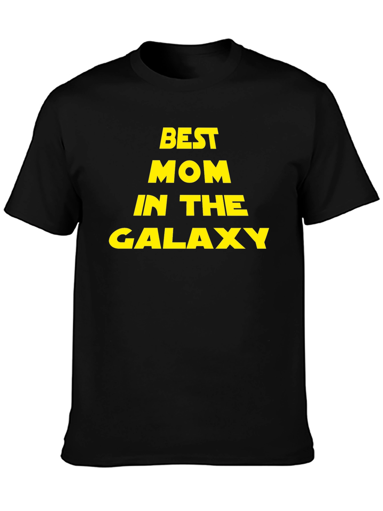 Black Best Mom In The Galaxy T-Shirt - Black view 3