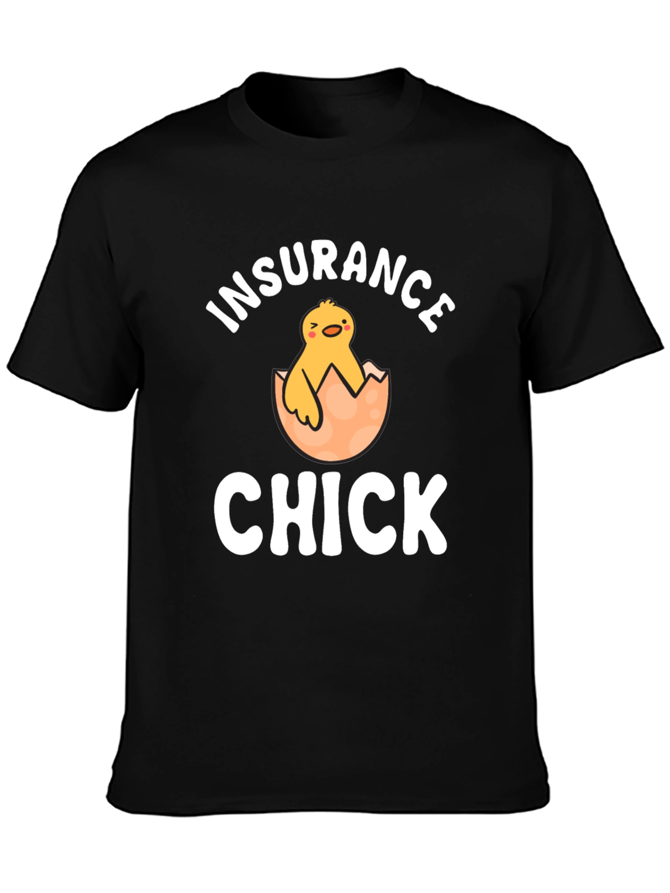 Black Insurance Chick T-Shirt - Novelty Graphic Tee view 3