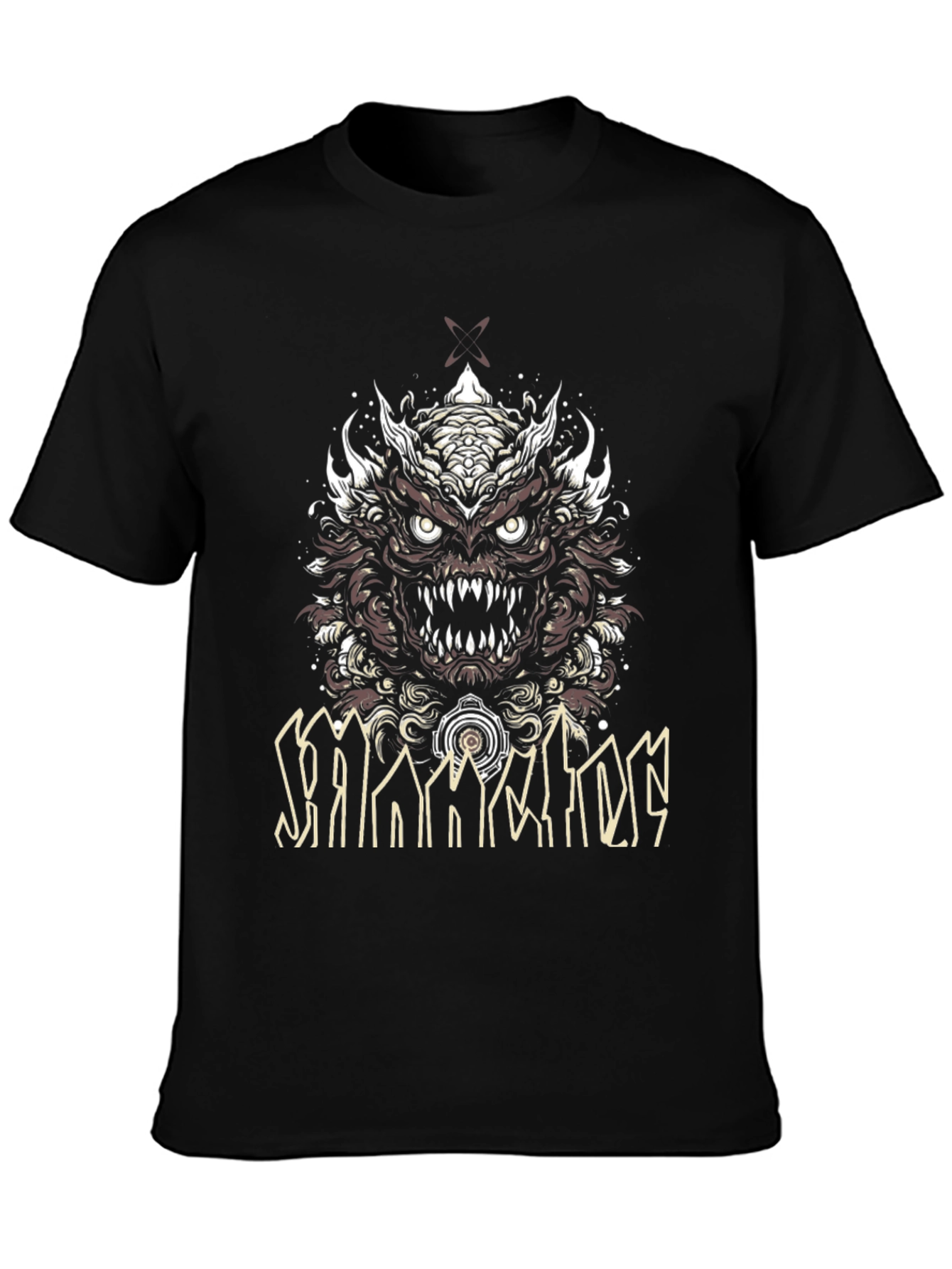 Black Monster Graphic Black T-Shirt view 3