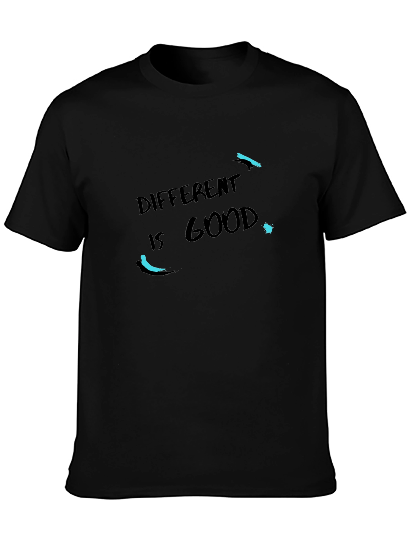 Black Different Is Good Black T-Shirt view 3
