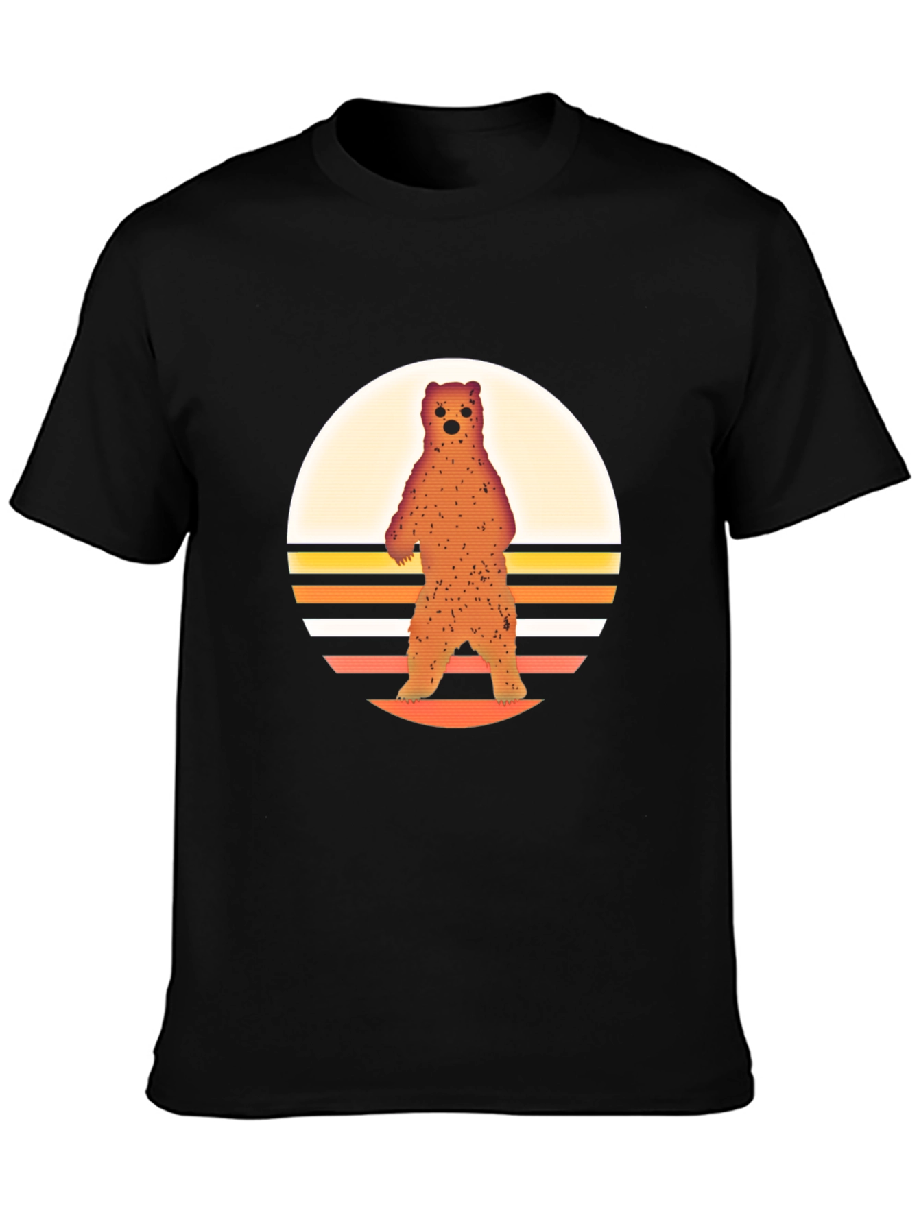 Black Bear Sunset Graphic Tee - Stylish Casual Wear view 3
