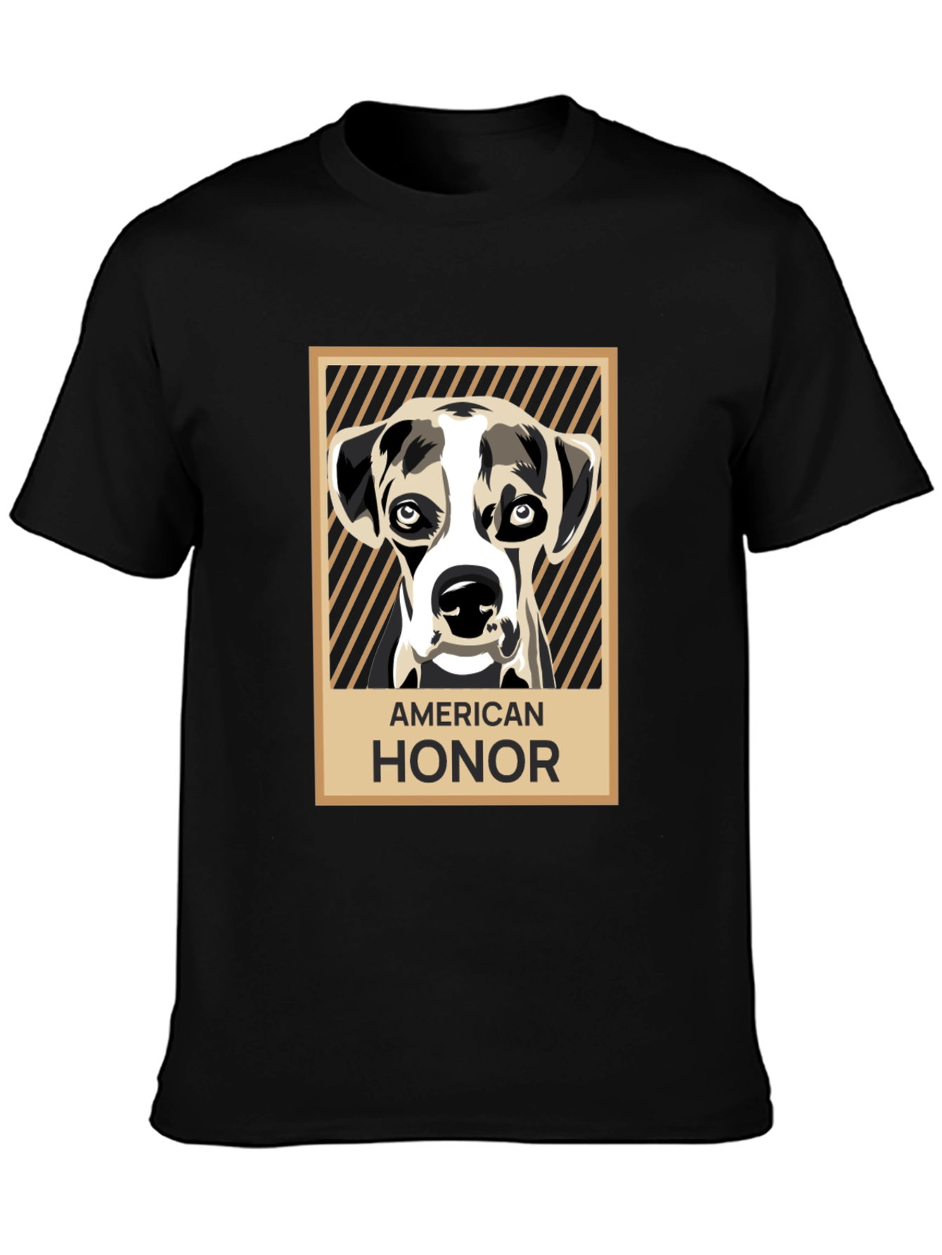 Black American Honor Dog Graphic Tee - Black view 3
