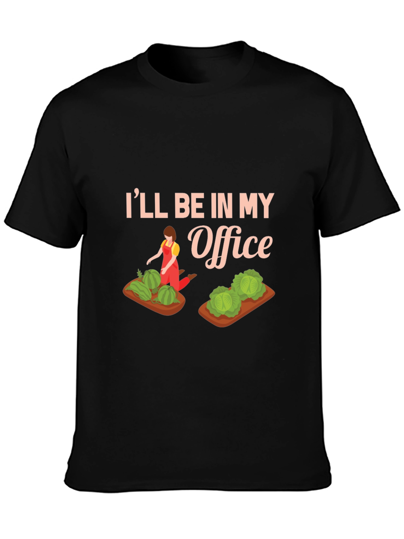 Black Gardener Office Graphic T-Shirt view 3