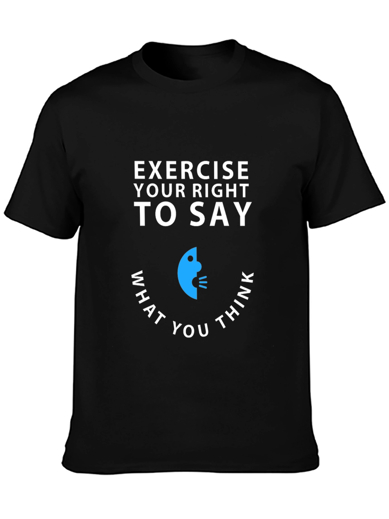 Black Exercise Your Right T-Shirt - Speak Your Mind Tee view 3