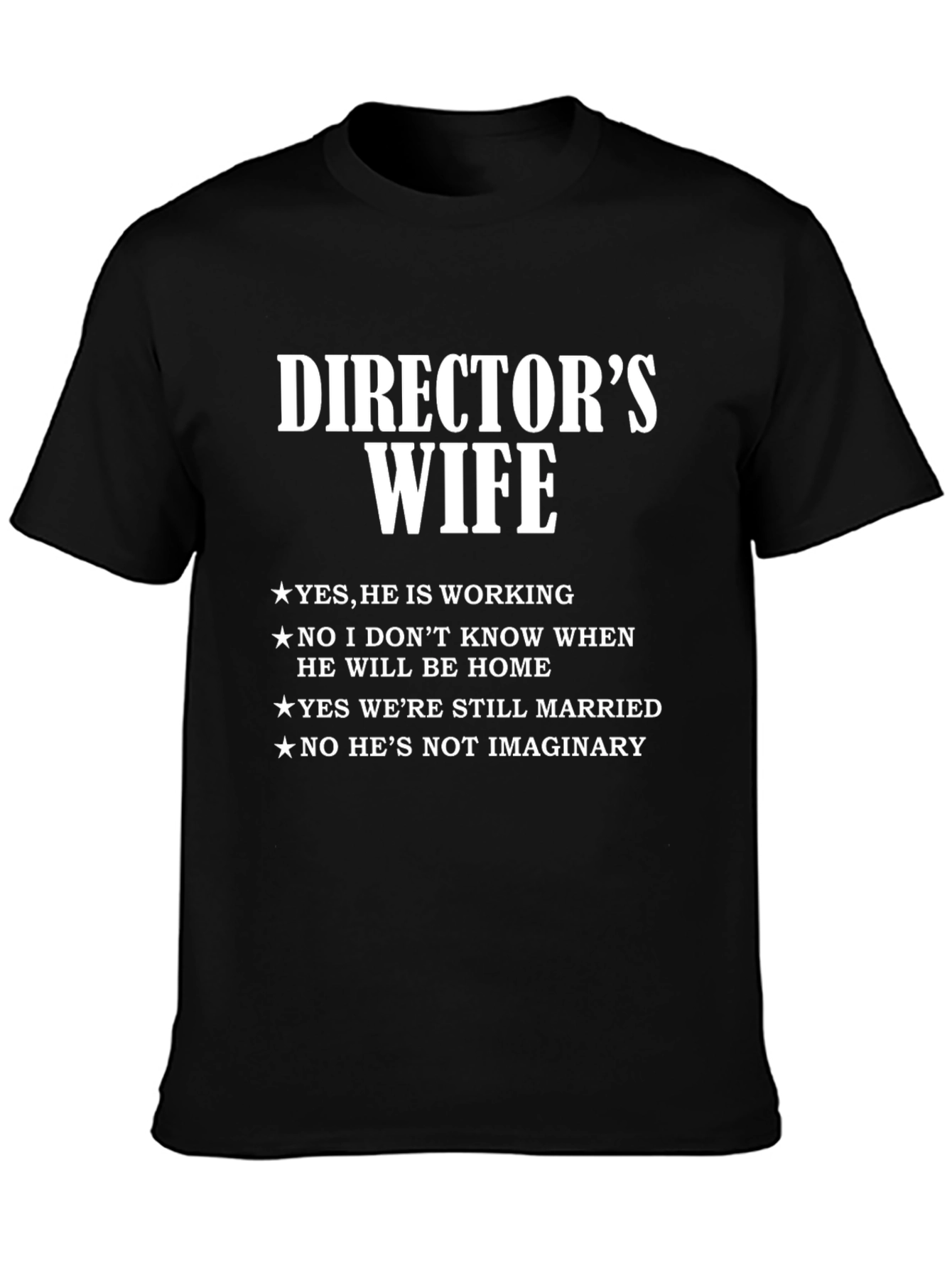Black Director's Wife Novelty T-Shirt view 3