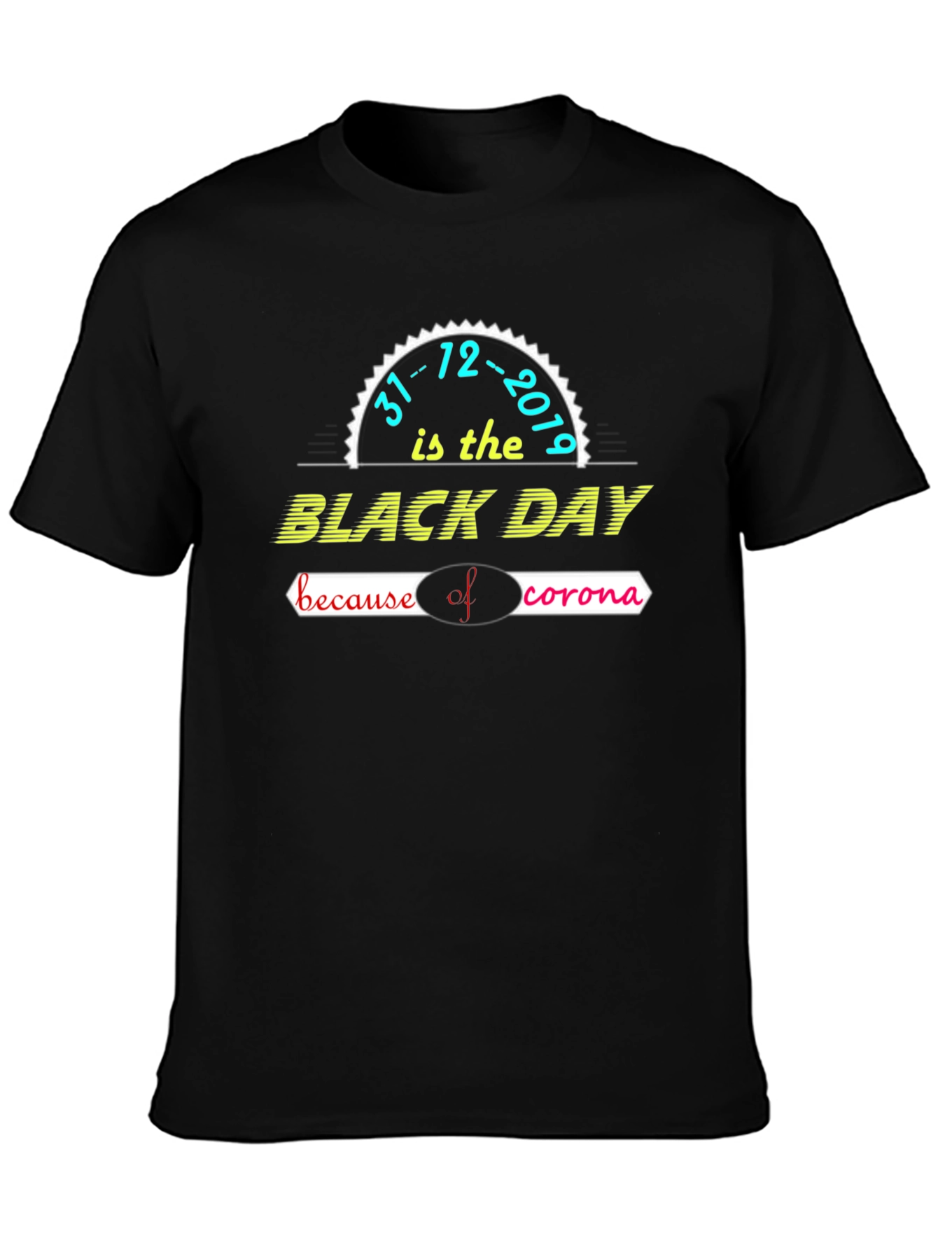 Black Black Day Corona Virus Graphic T-Shirt view 3