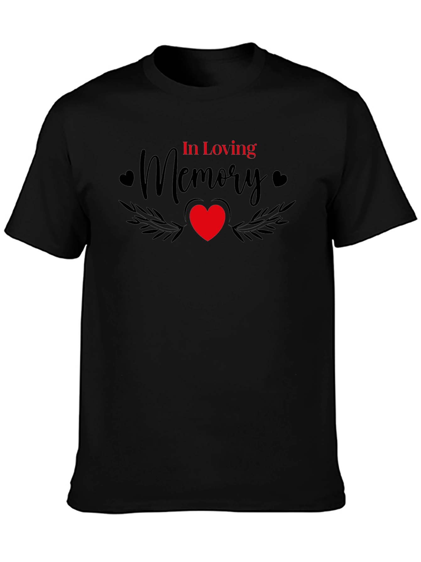 Black In Loving Memory Graphic T-Shirt view 3