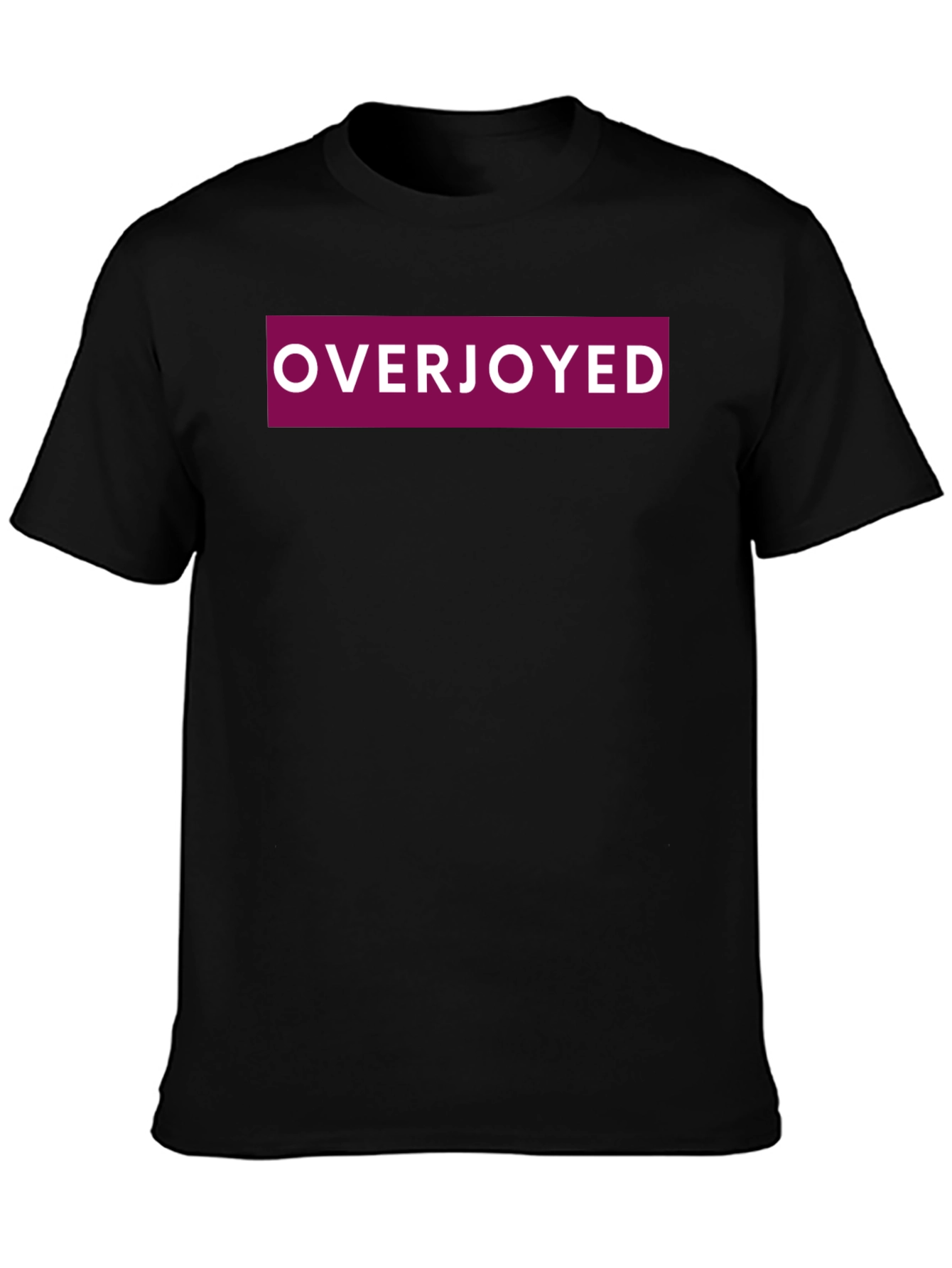 Black Overjoyed Graphic Tee - Classic Comfort view 3