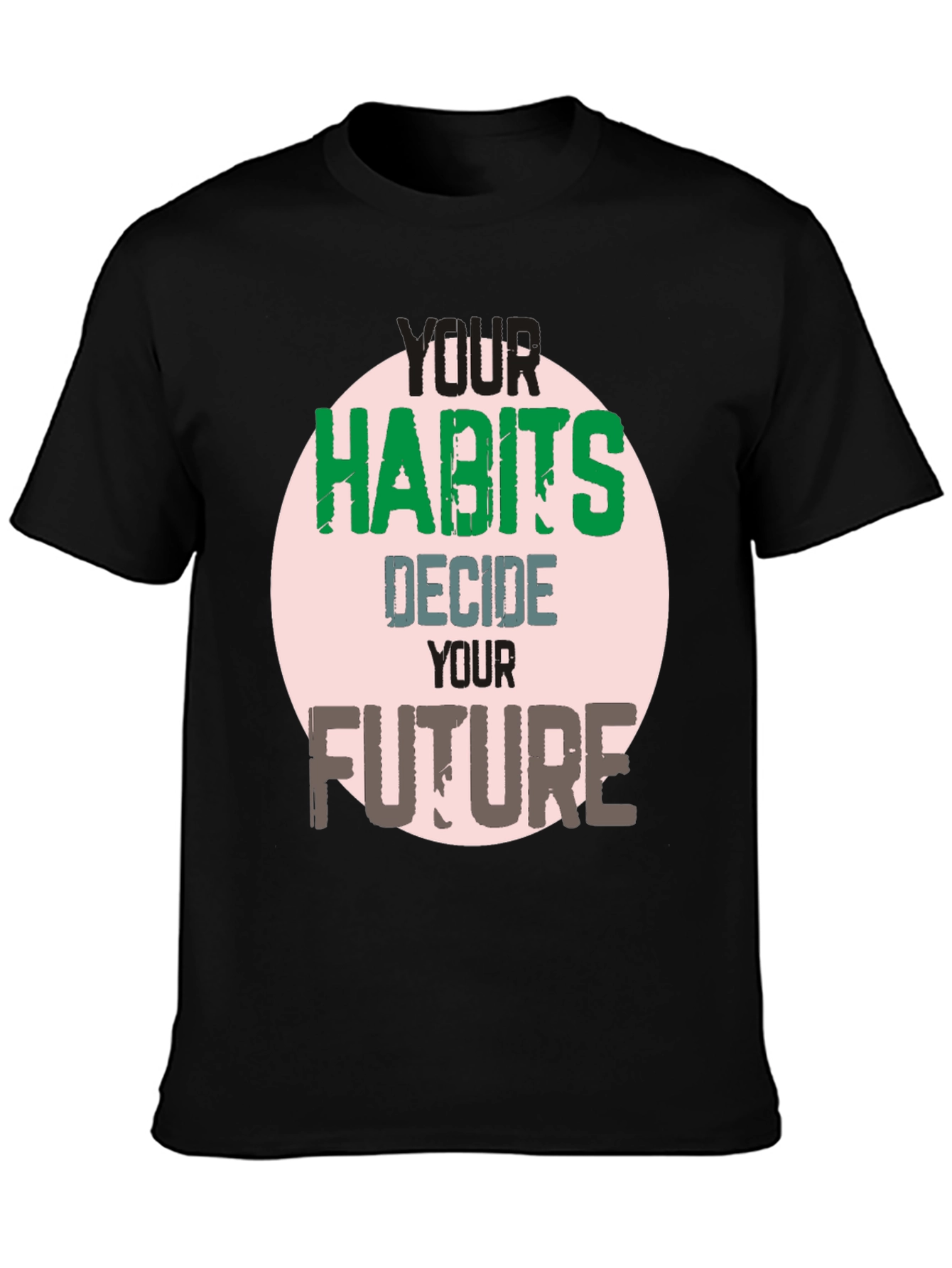 Black Habits Decide Future Graphic Tee - Black view 3