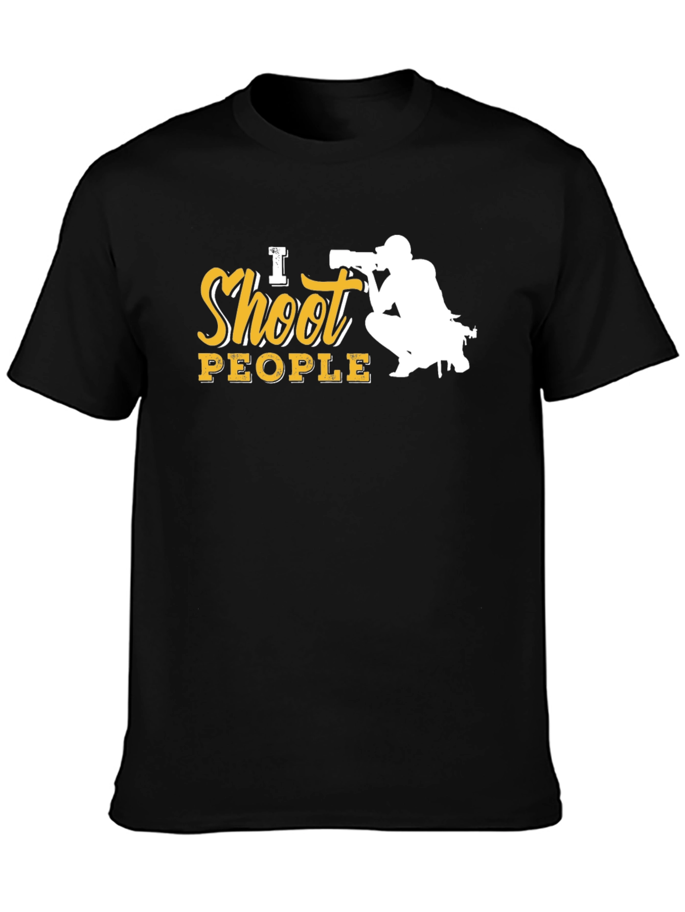 Black I Shoot People Photographer T-Shirt view 3