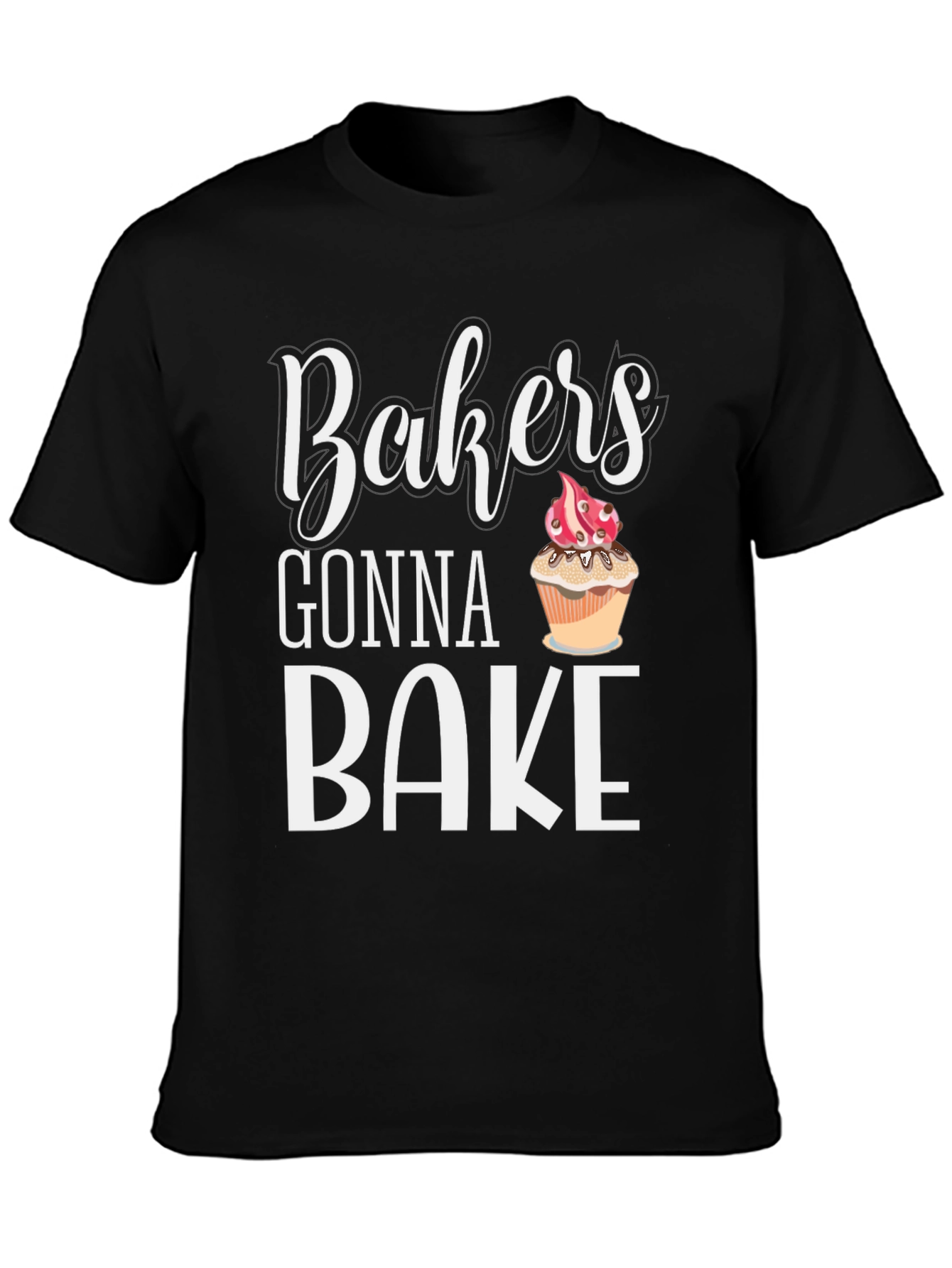 Black Bakers Gonna Bake T-Shirt Cupcake Baking Tee view 3