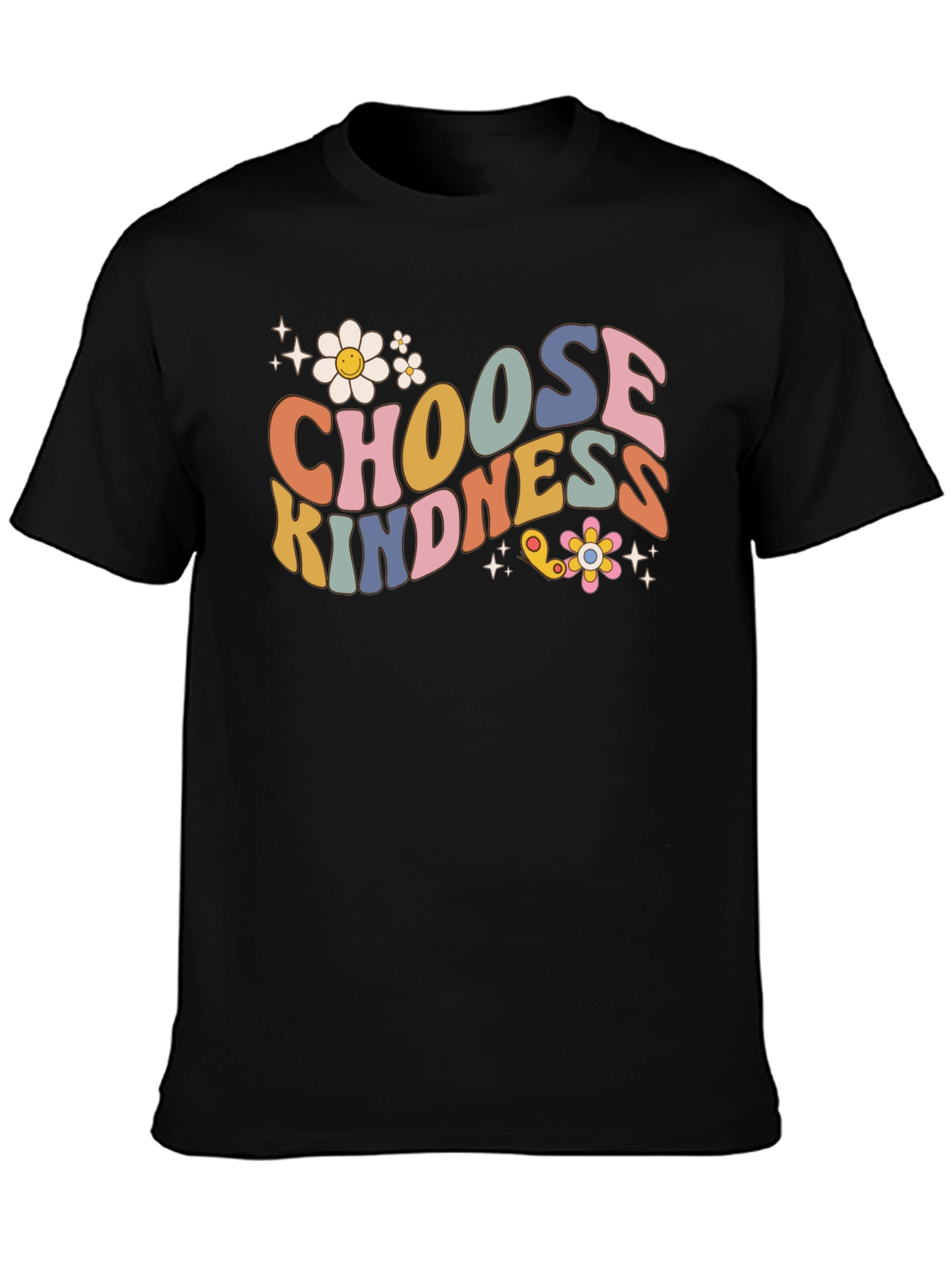 Black Choose Kindness Graphic T-Shirt view 3