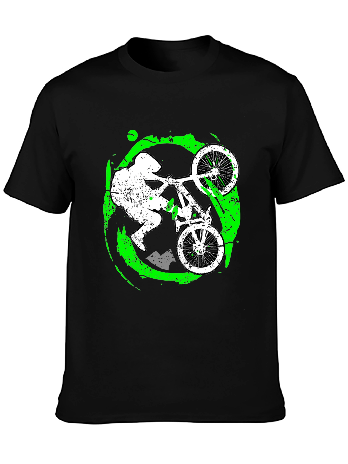 Black Mountain Biker Graphic T-Shirt - Black view 3