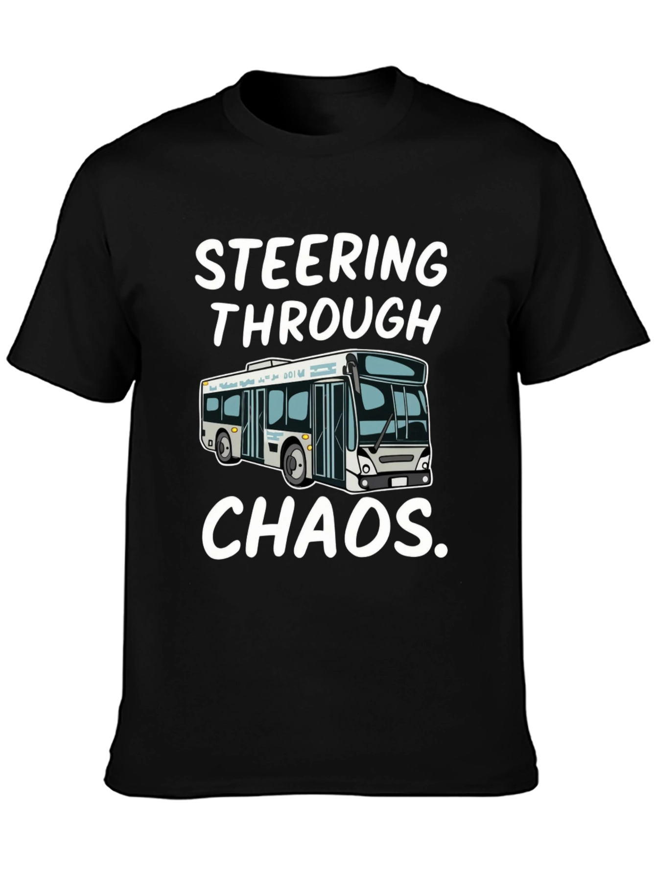 Steering Through Chaos Black Graphic T-Shirt - 3