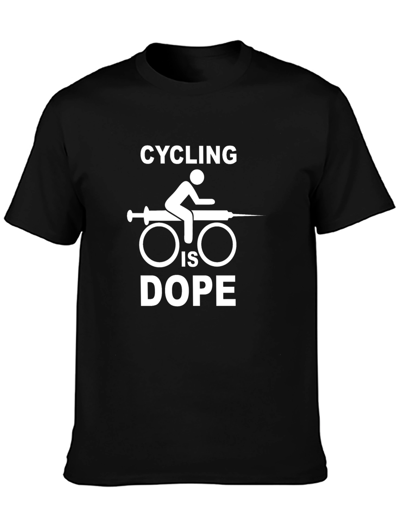 Black Cycling is Dope T-Shirt - Funny Cyclist Tee view 3