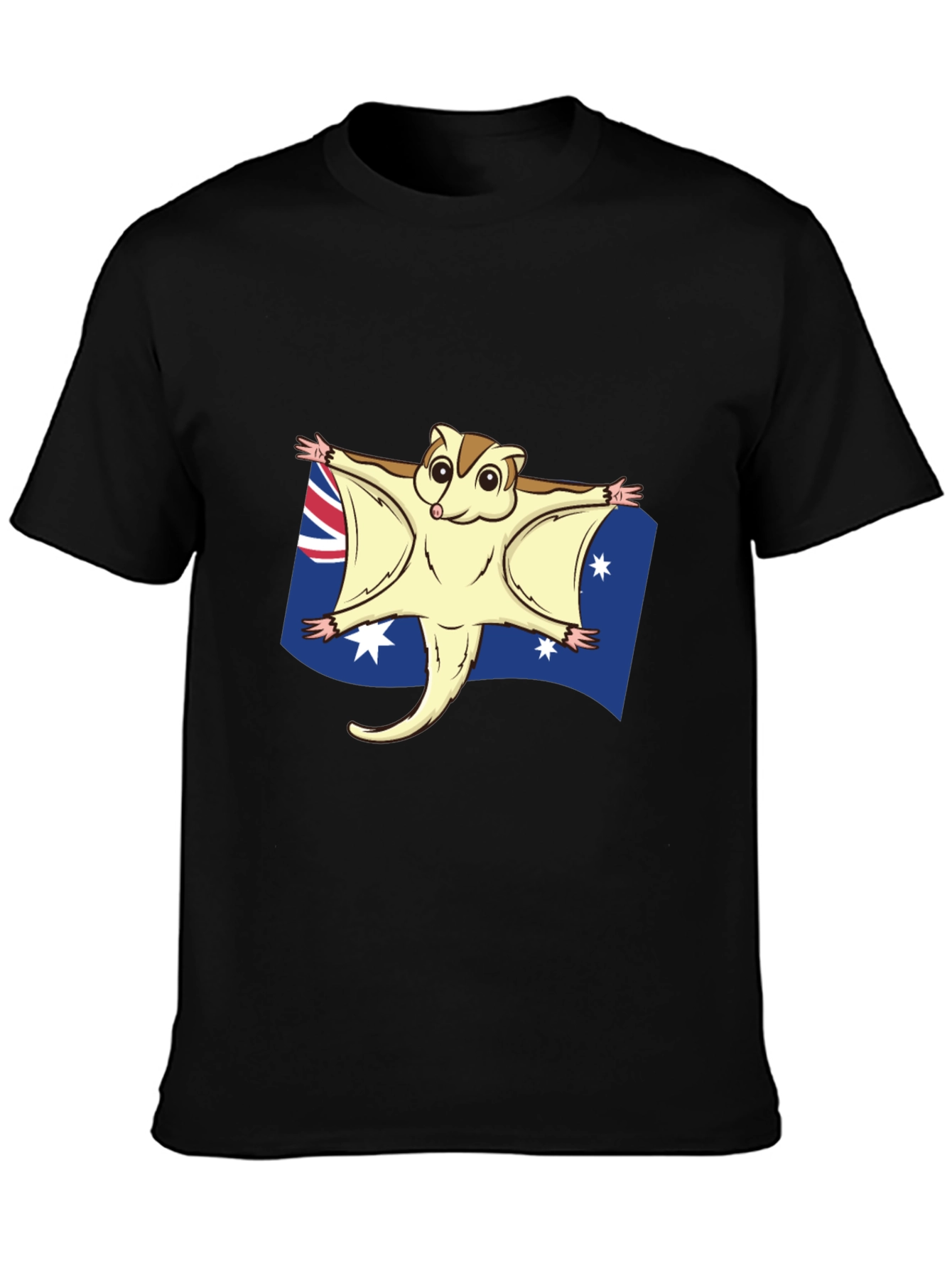 Black Australian Sugar Glider T-Shirt view 3