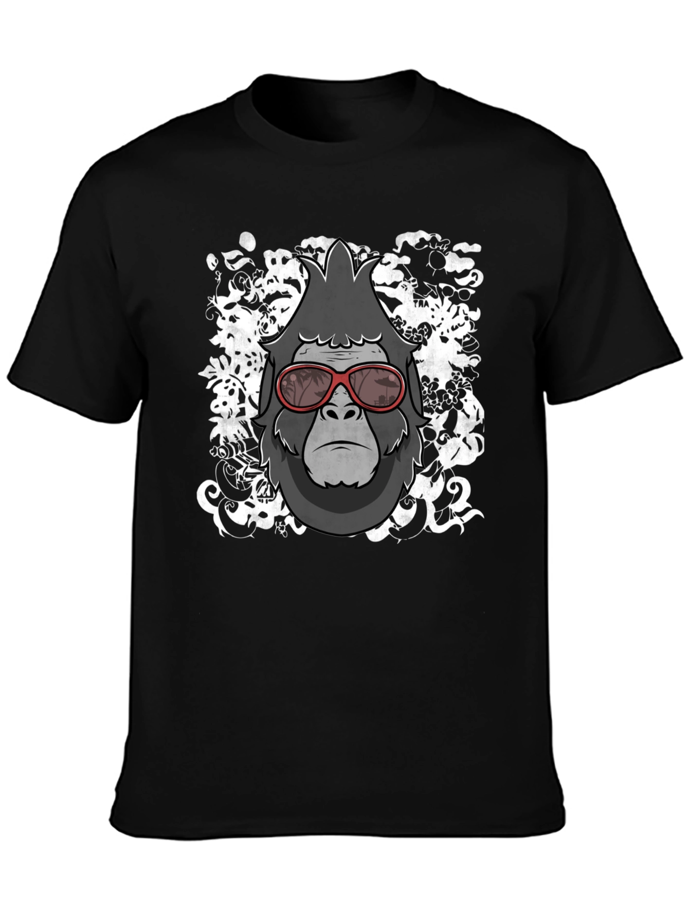 Black Cool Gorilla Graphic Tee - Stylish Men's Black T-Shirt view 3