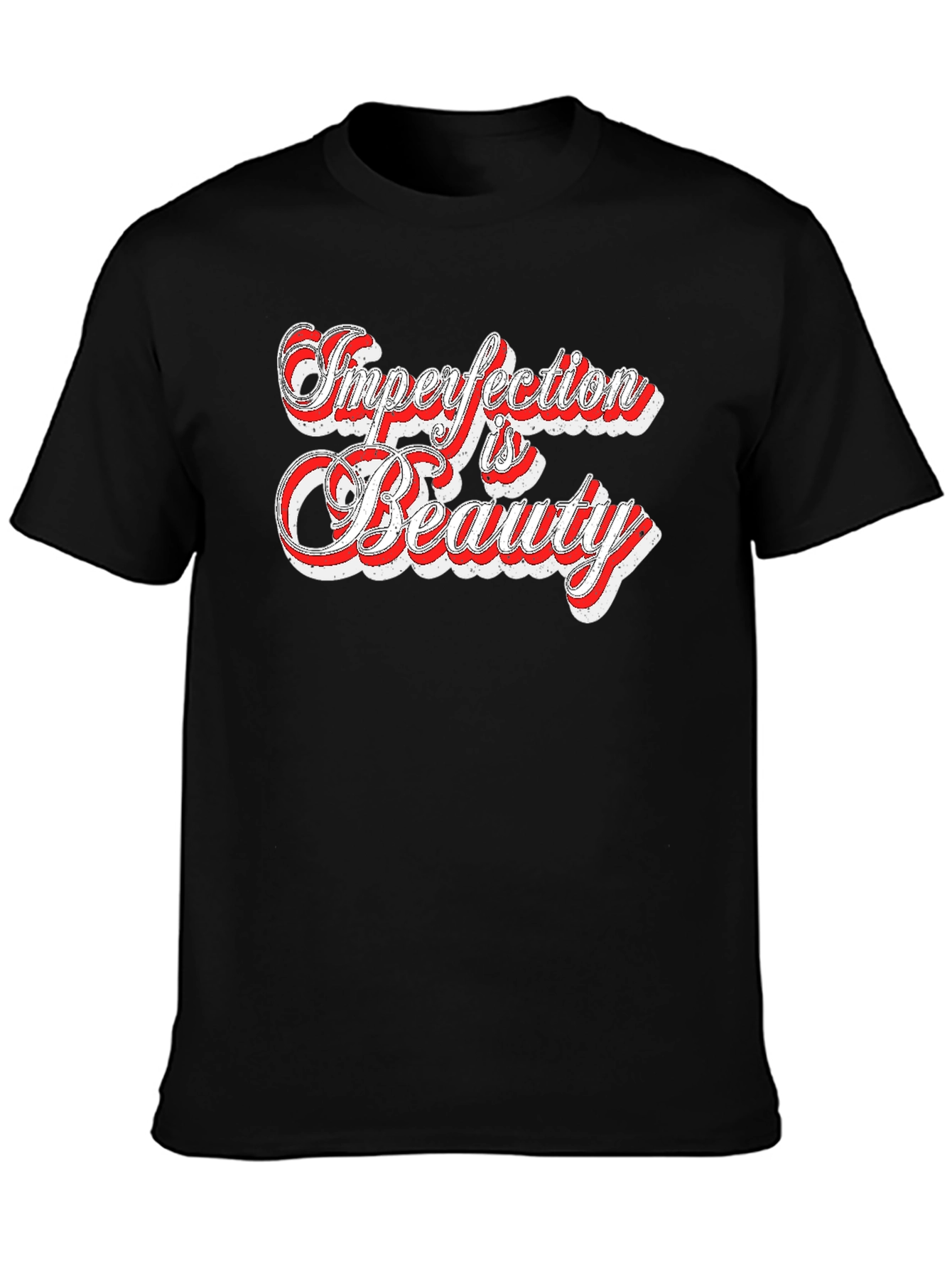 Black Imperfection is Beauty Graphic Tee - Black view 3