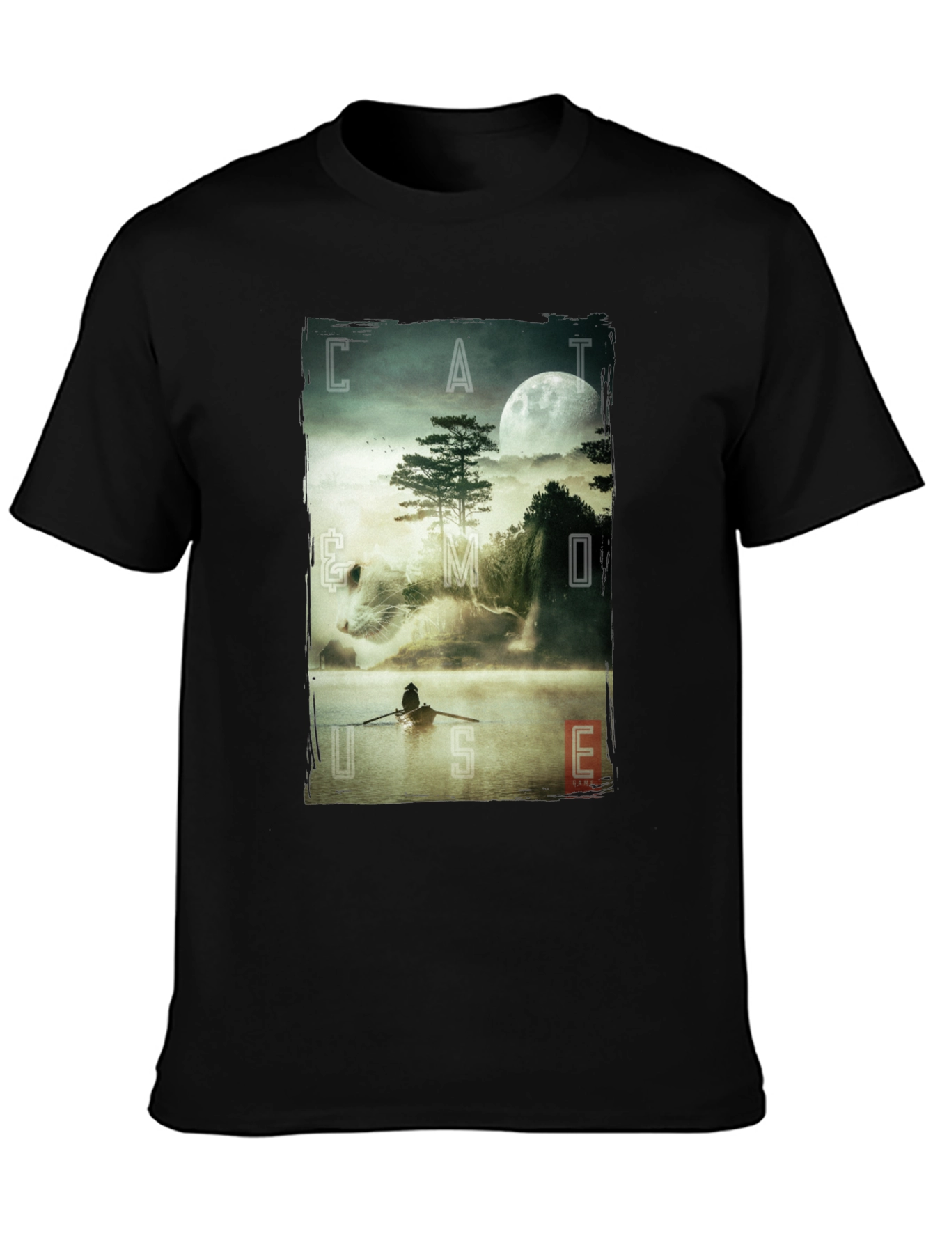 Cat & Moon Graphic Tee - 3