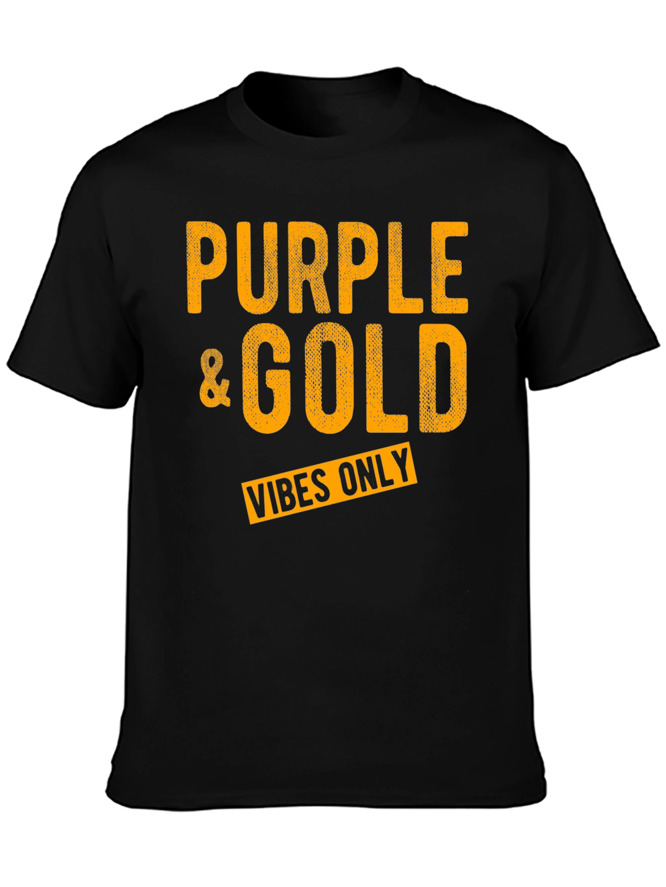 Purple & Gold Vibes Only Graphic T-Shirt - 3