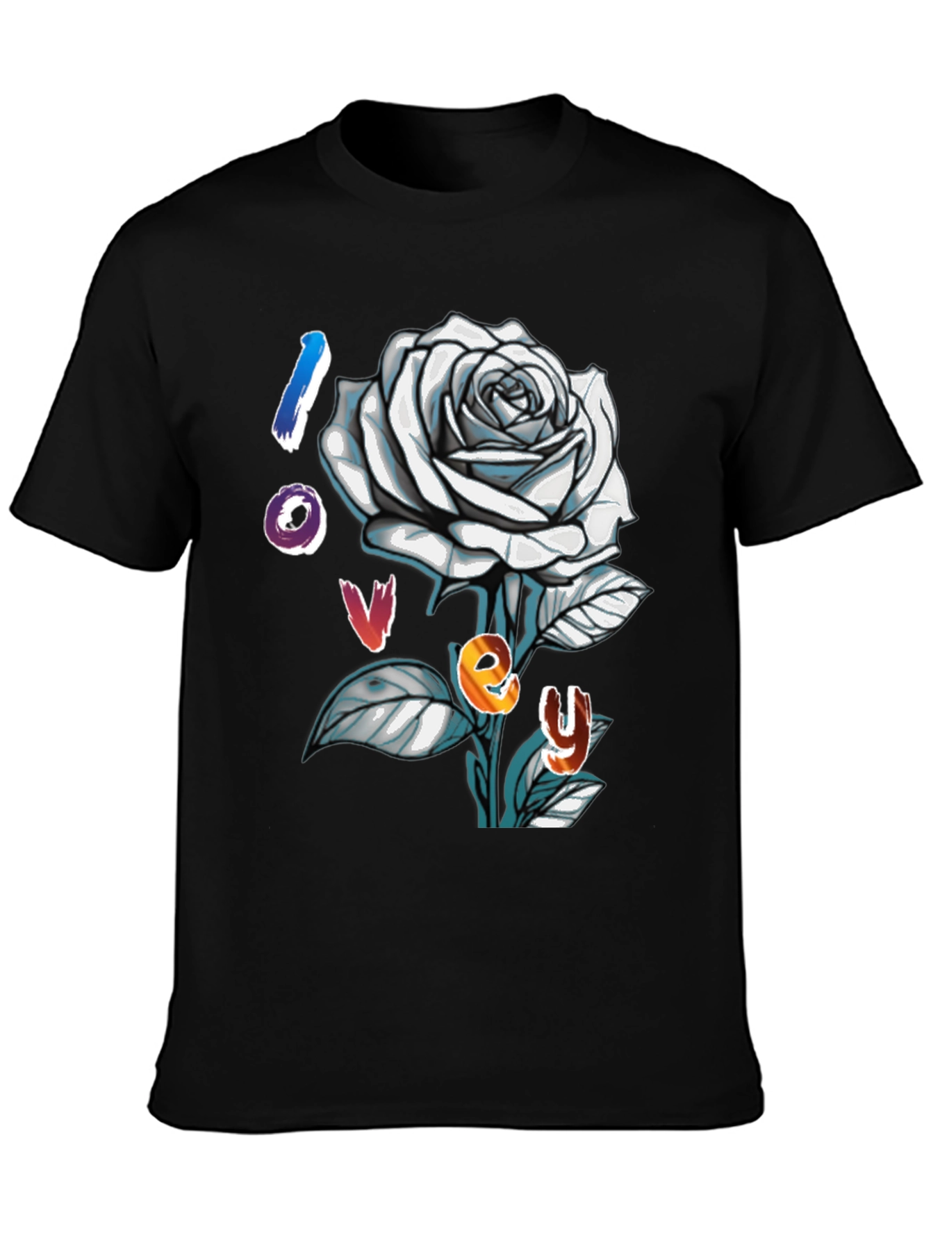 Black Rose Lovey Graphic Tee view 3