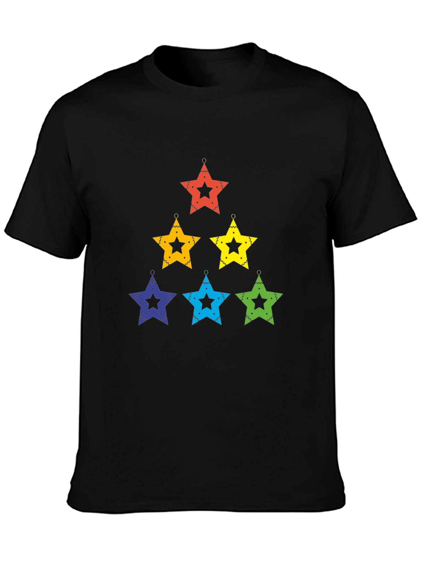 Black Rainbow Star T-Shirt view 3
