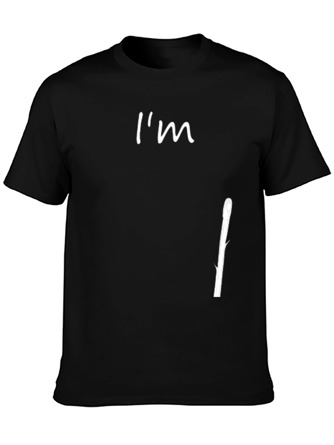 Black I'm Asparagus Funny T-Shirt view 3