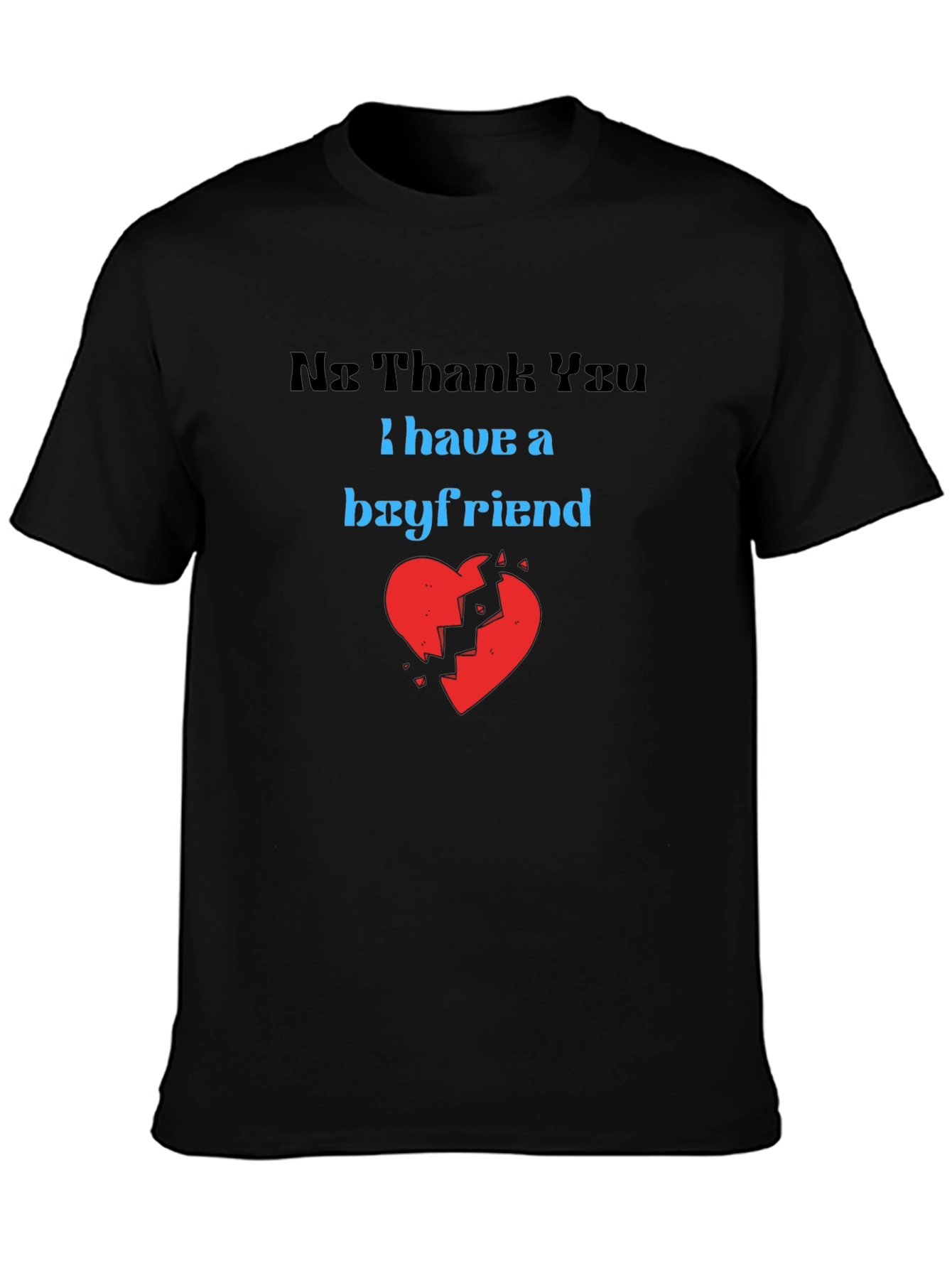 Black Boyfriend Graphic Tee - Funny Relationship Shirt view 3