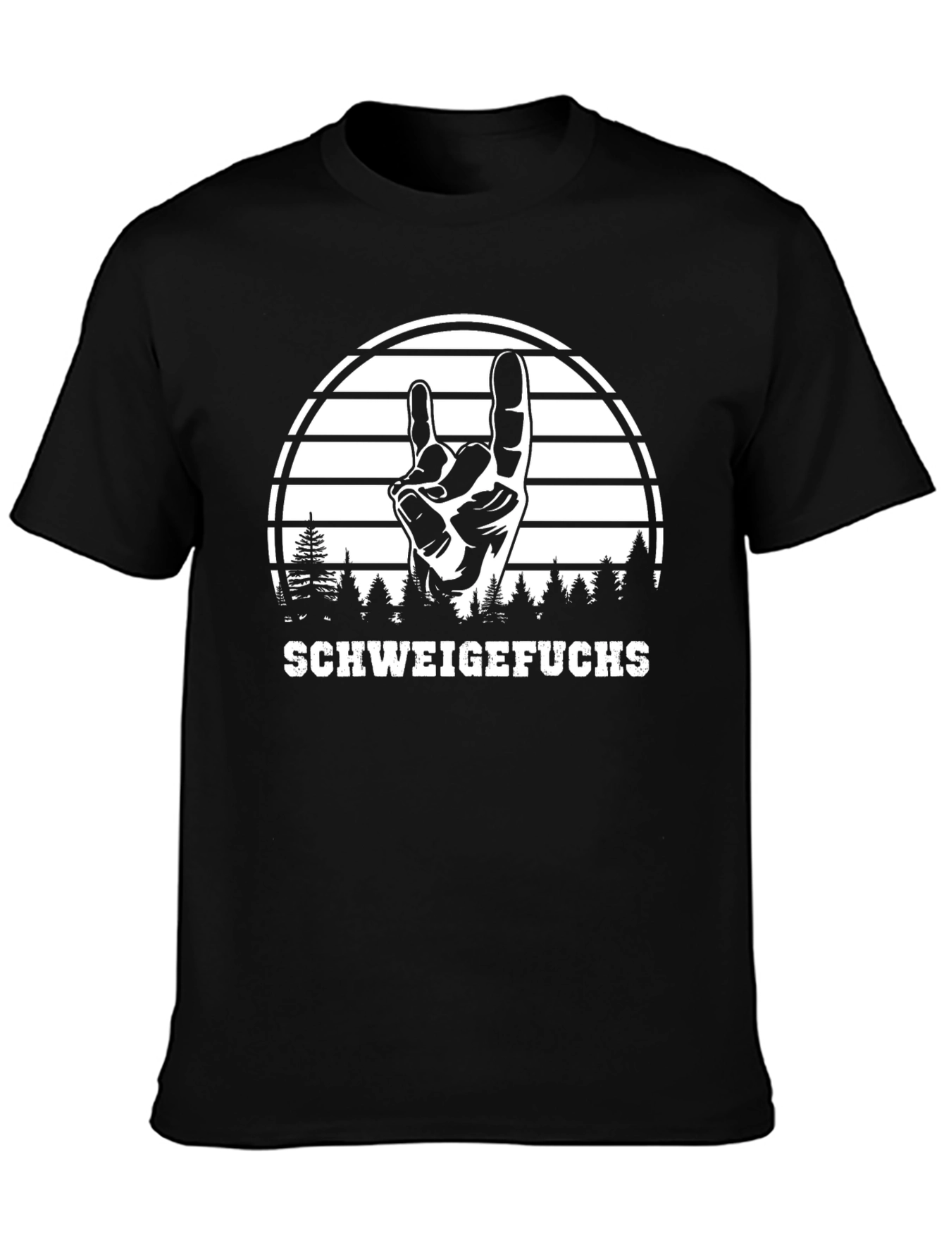Black SchweigeFuchs Graphic Tee - Rock On! view 3
