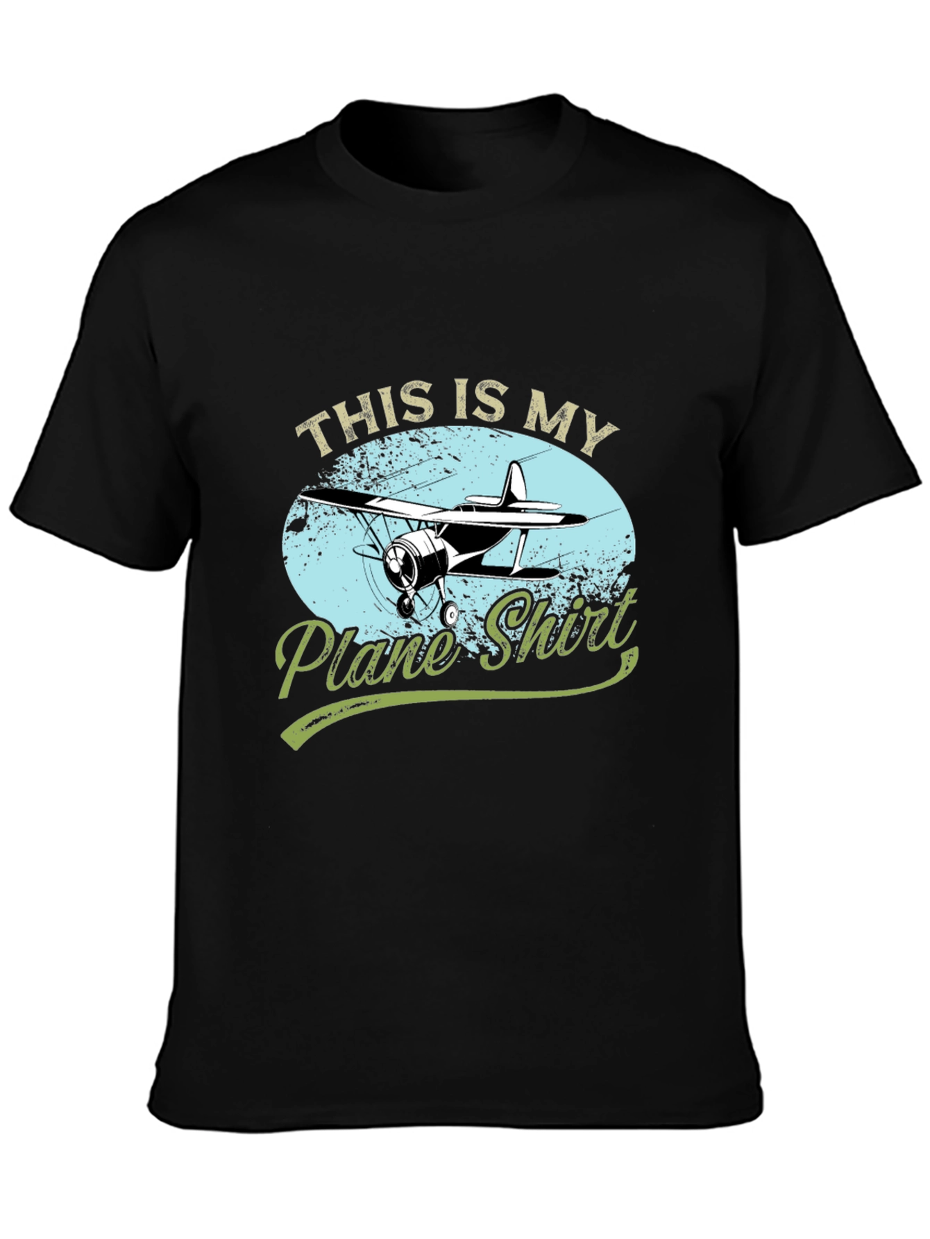 Black This Is My Plane Shirt - Aviation T-Shirt view 3