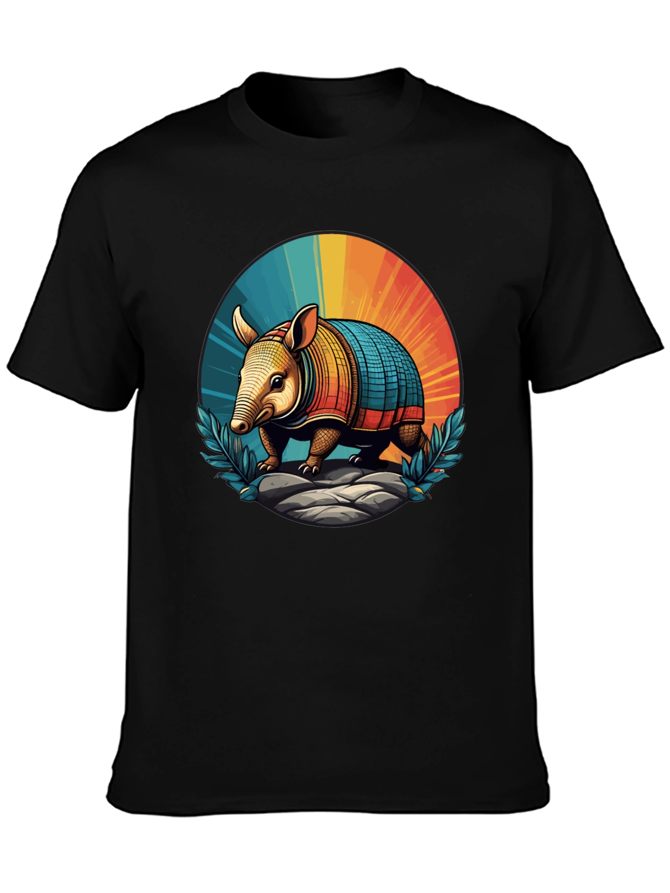 Black Armadillo Graphic Tee - Retro Style Comfort view 3