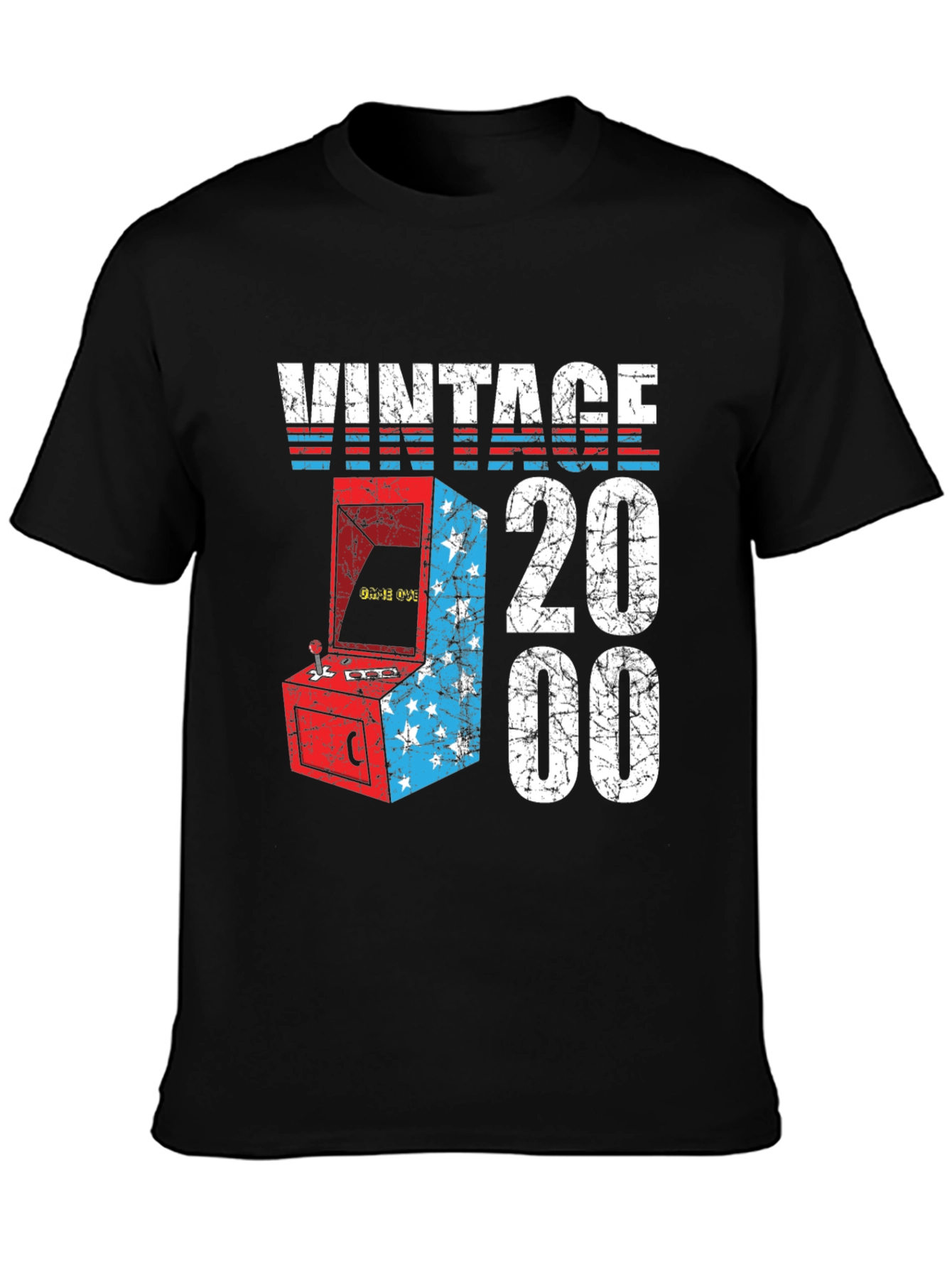 Black Vintage 2000 Arcade T-Shirt view 3
