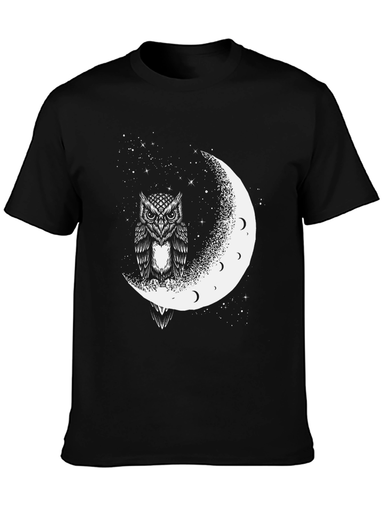 Black Owl Moon Black T-Shirt view 3