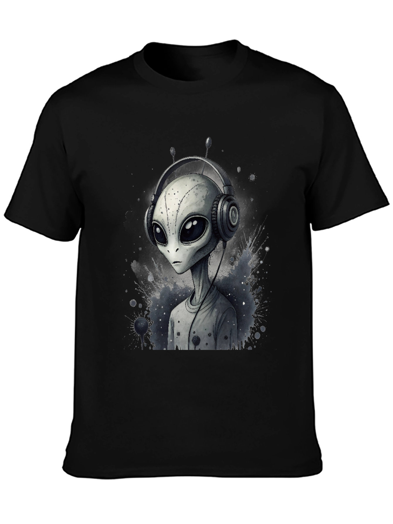 Black Alien DJ Graphic Tee - Black view 3
