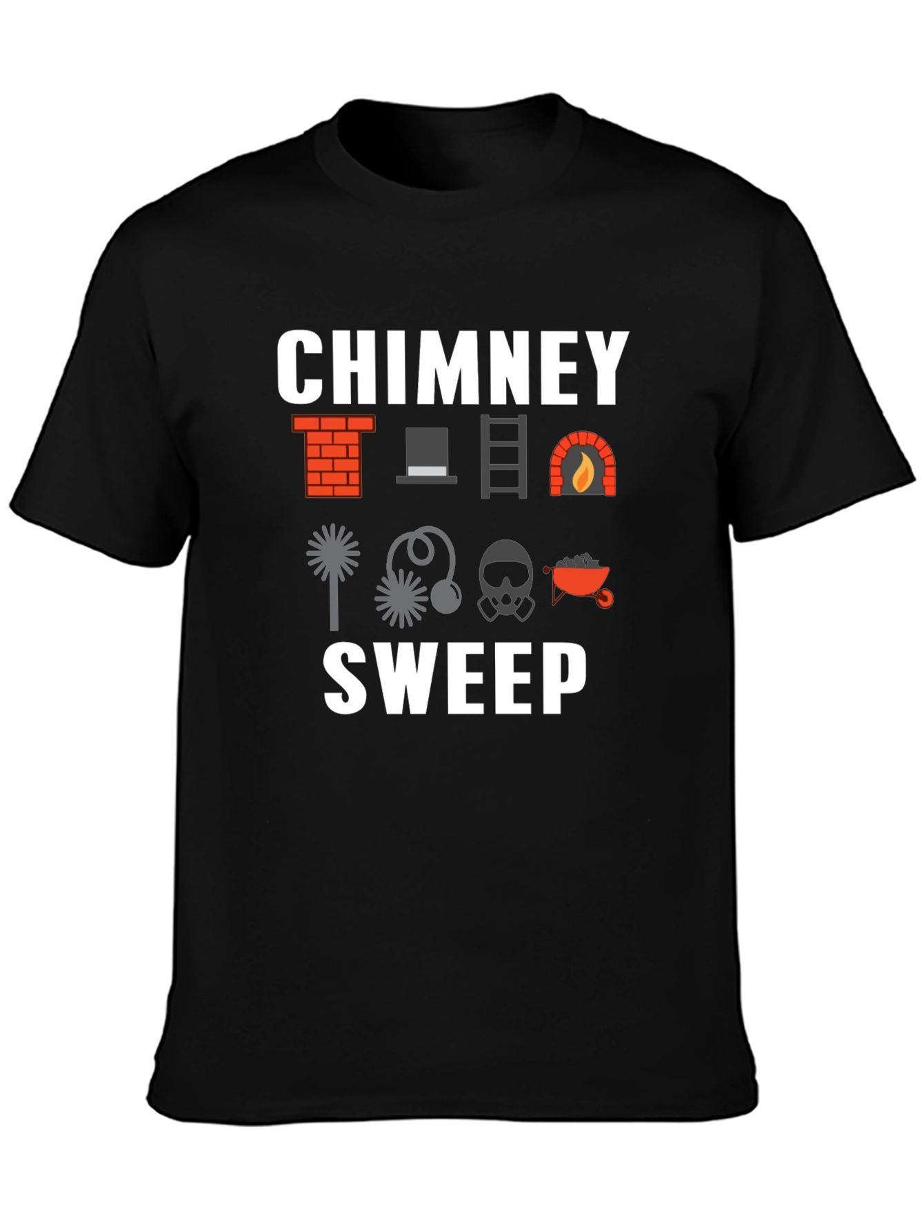 Black Chimney Sweep Graphic T-Shirt view 3