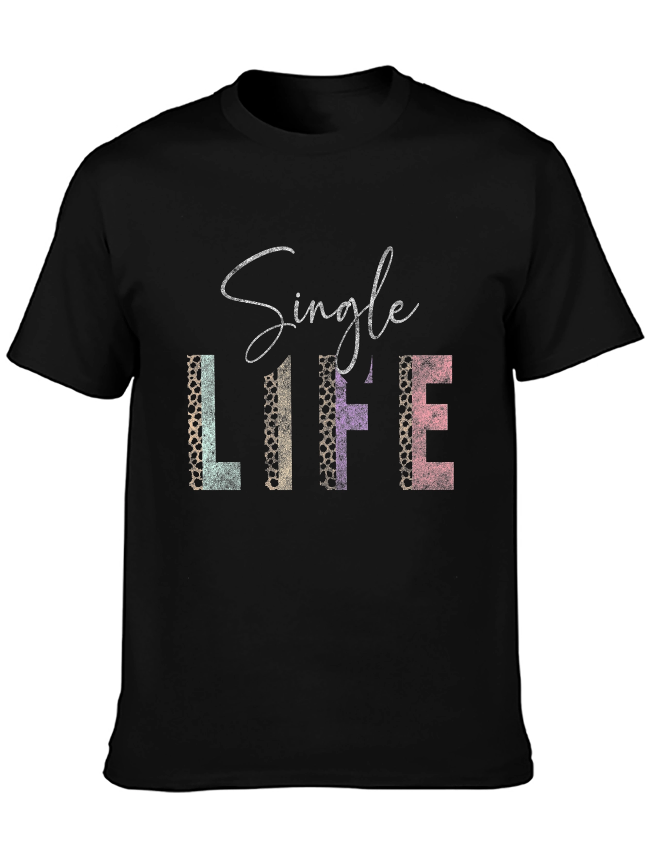 Black Single Life Graphic Tee view 3