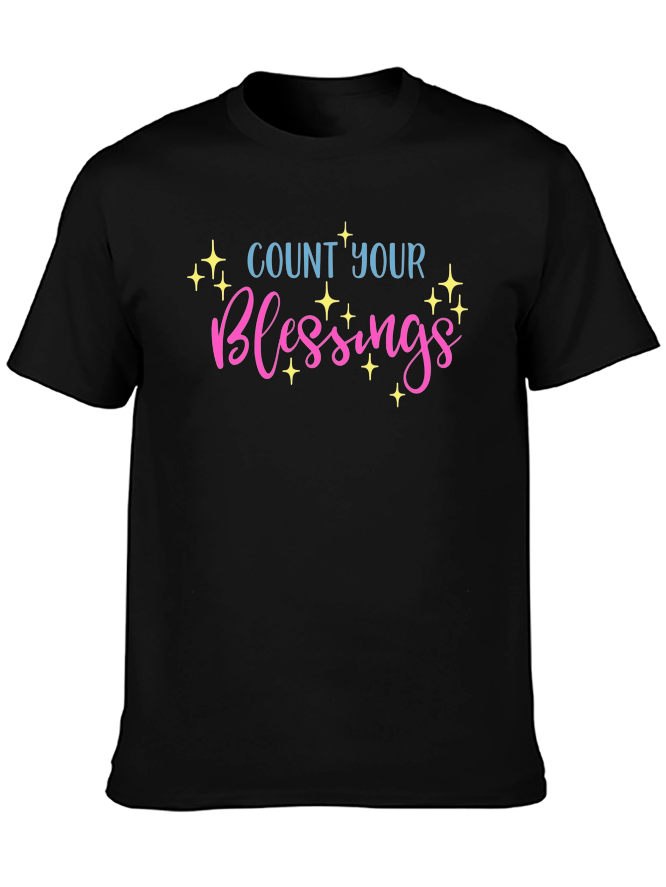 Black Count Your Blessings Graphic T-Shirt - Black view 3
