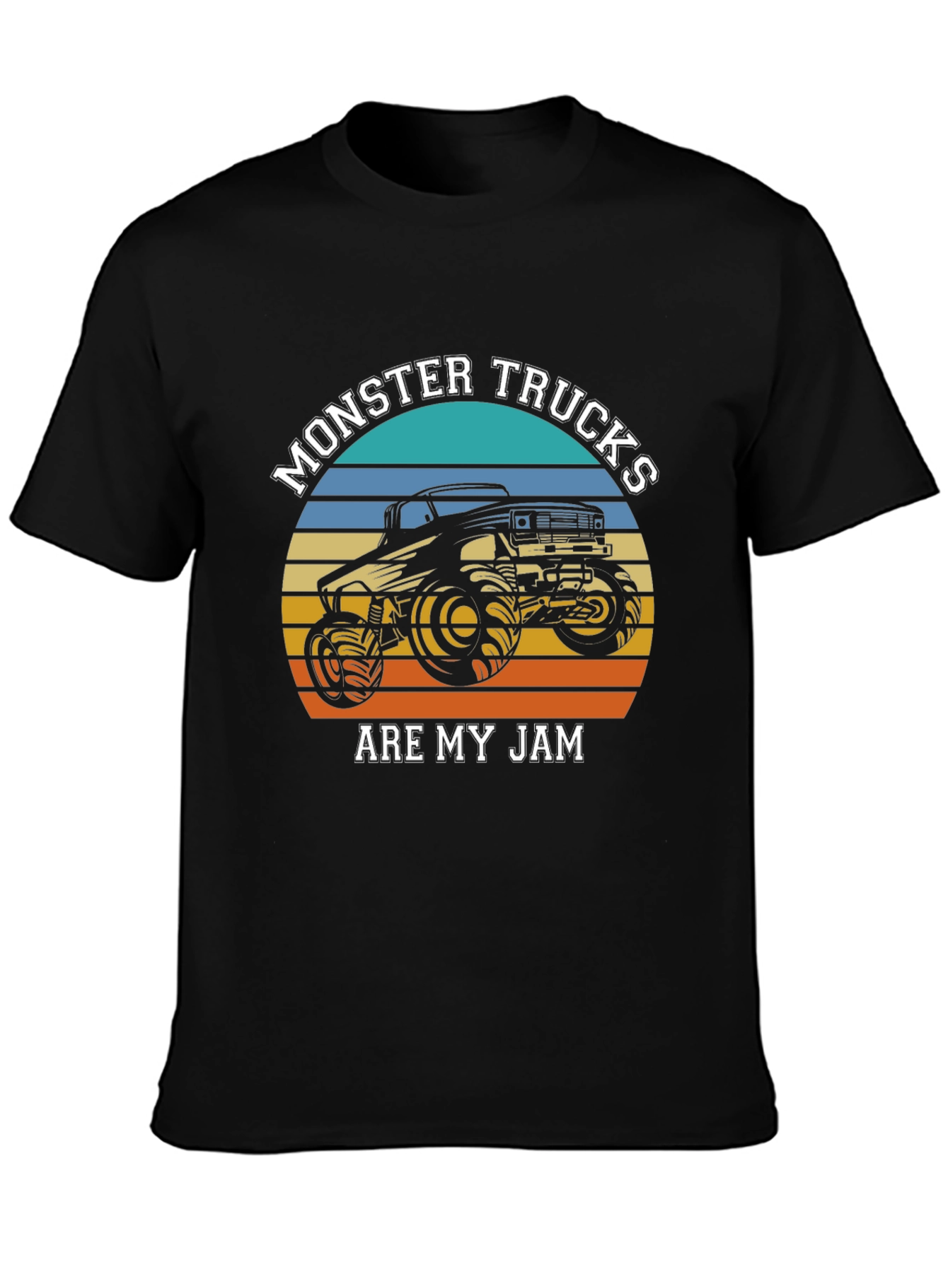 Black Monster Truck Jam Black T-Shirt view 3
