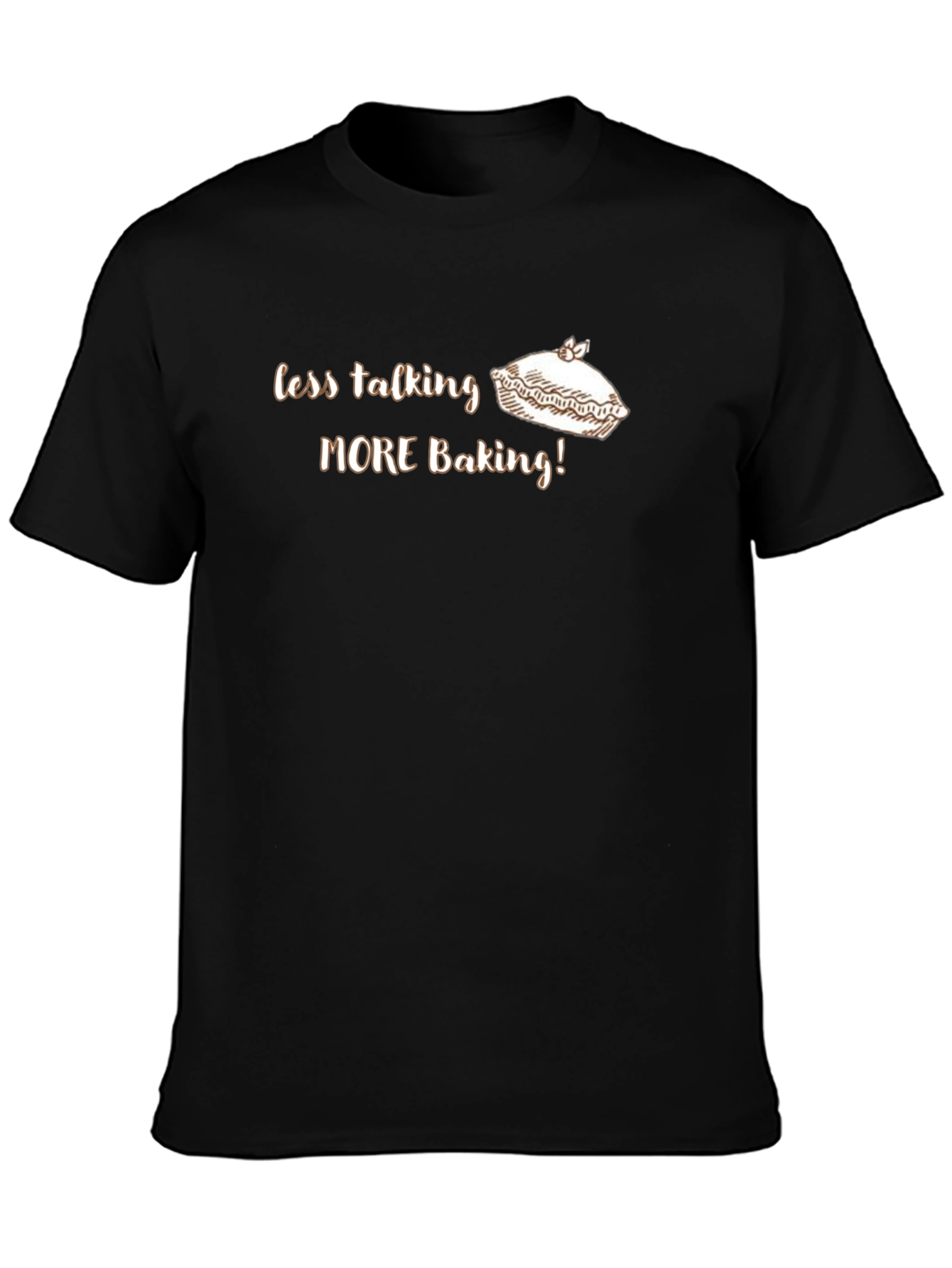 Black Less Talking More Baking Graphic Tee view 3