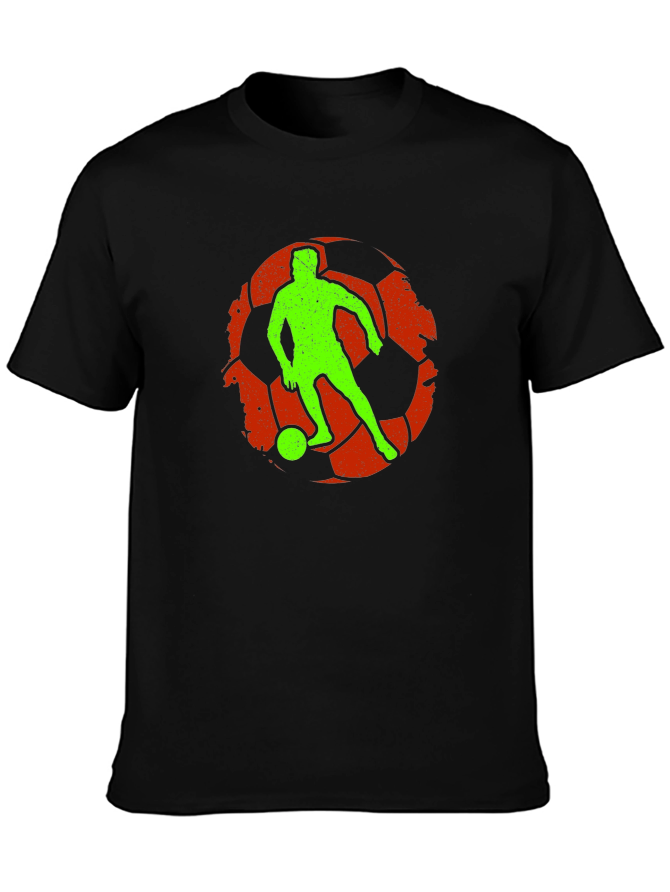 Black Soccer Player Graphic Tee view 3
