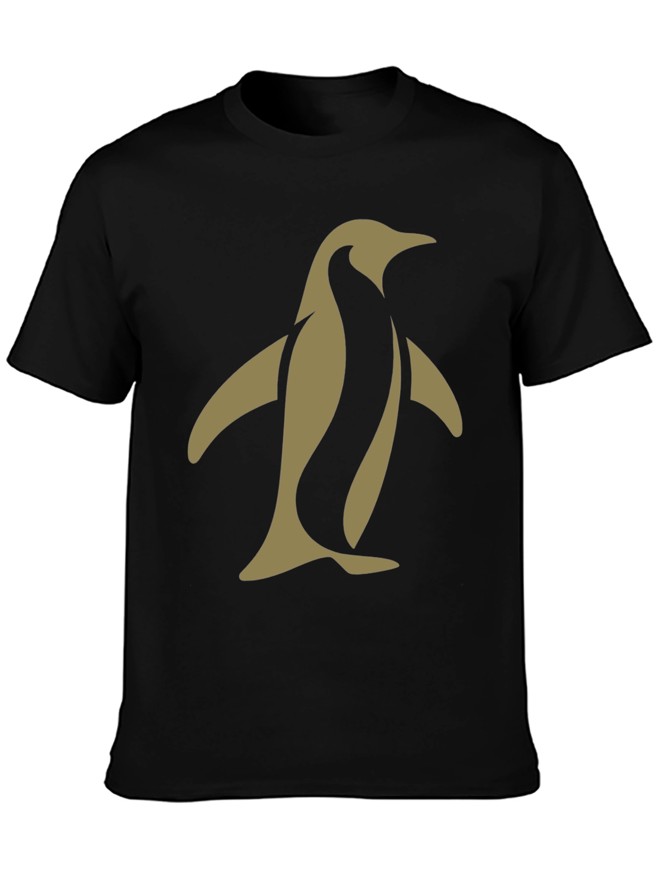 Black Penguin Graphic Tee - Modern Black T-Shirt view 3