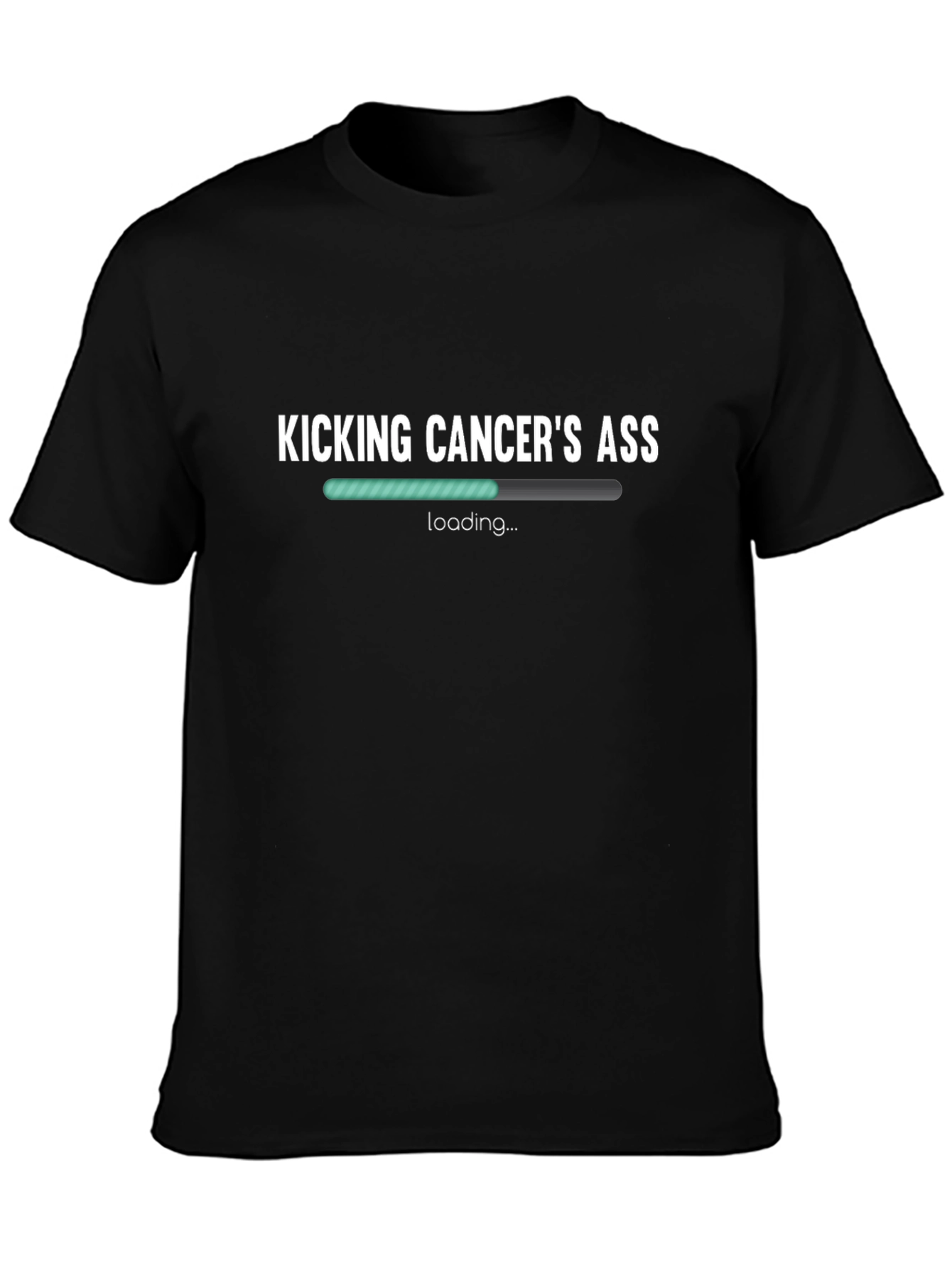 Black Kicking Cancer's Ass T-Shirt view 3