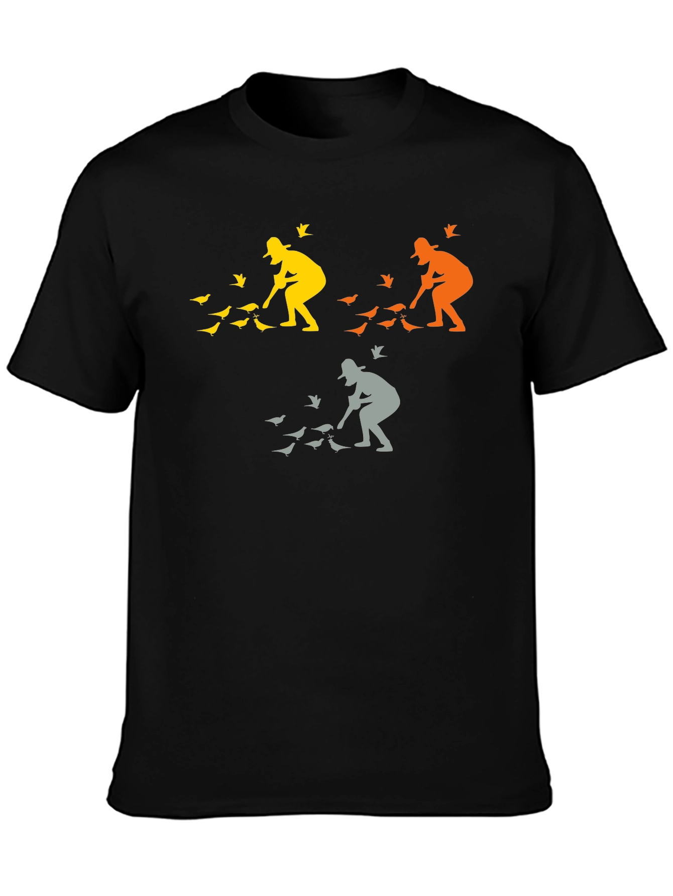 Black Bird Feeder Graphic T-Shirt view 3