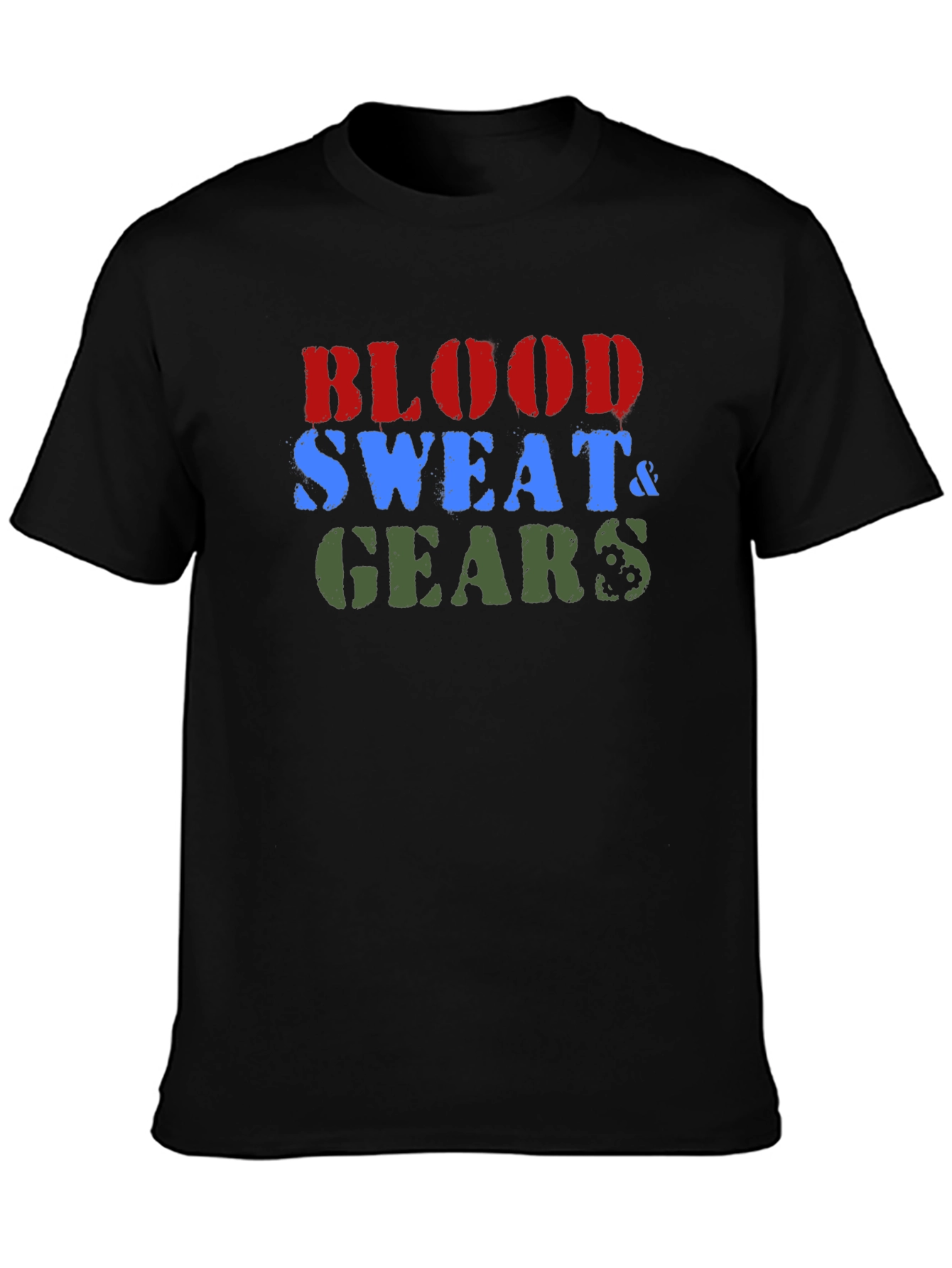 Black Blood Sweat & Gears Black T-Shirt view 3