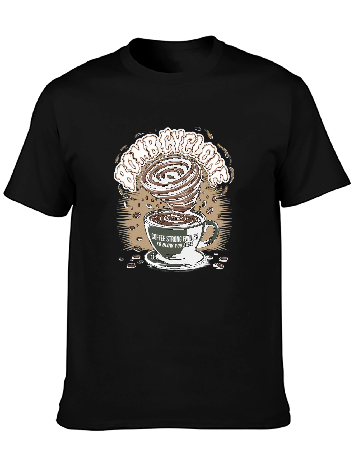 Black Bomb Cyclone Coffee T-Shirt view 3