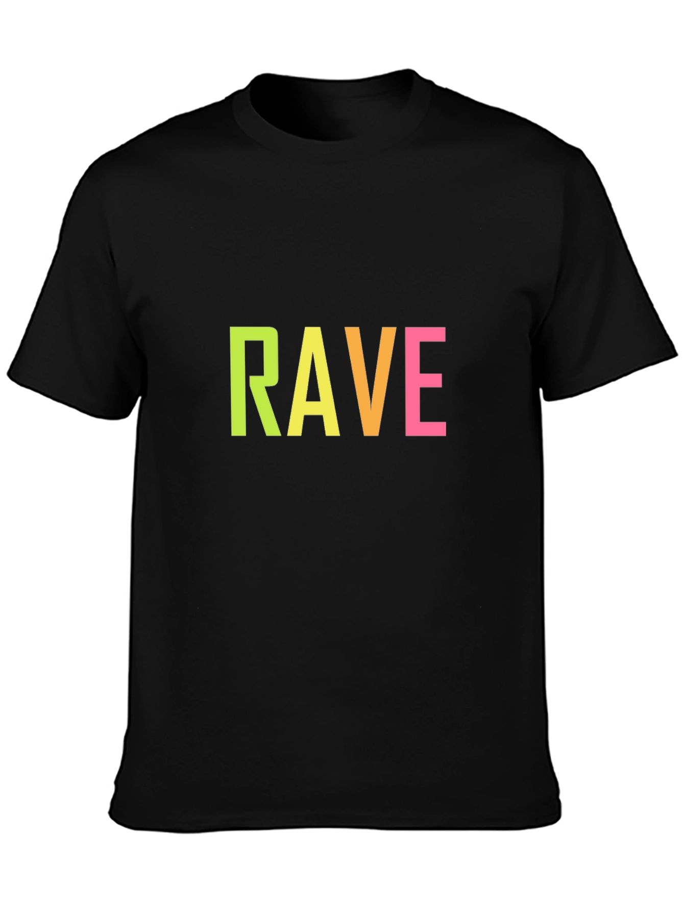 Black Rave Graphic Tee - Vibrant Party Shirt view 3