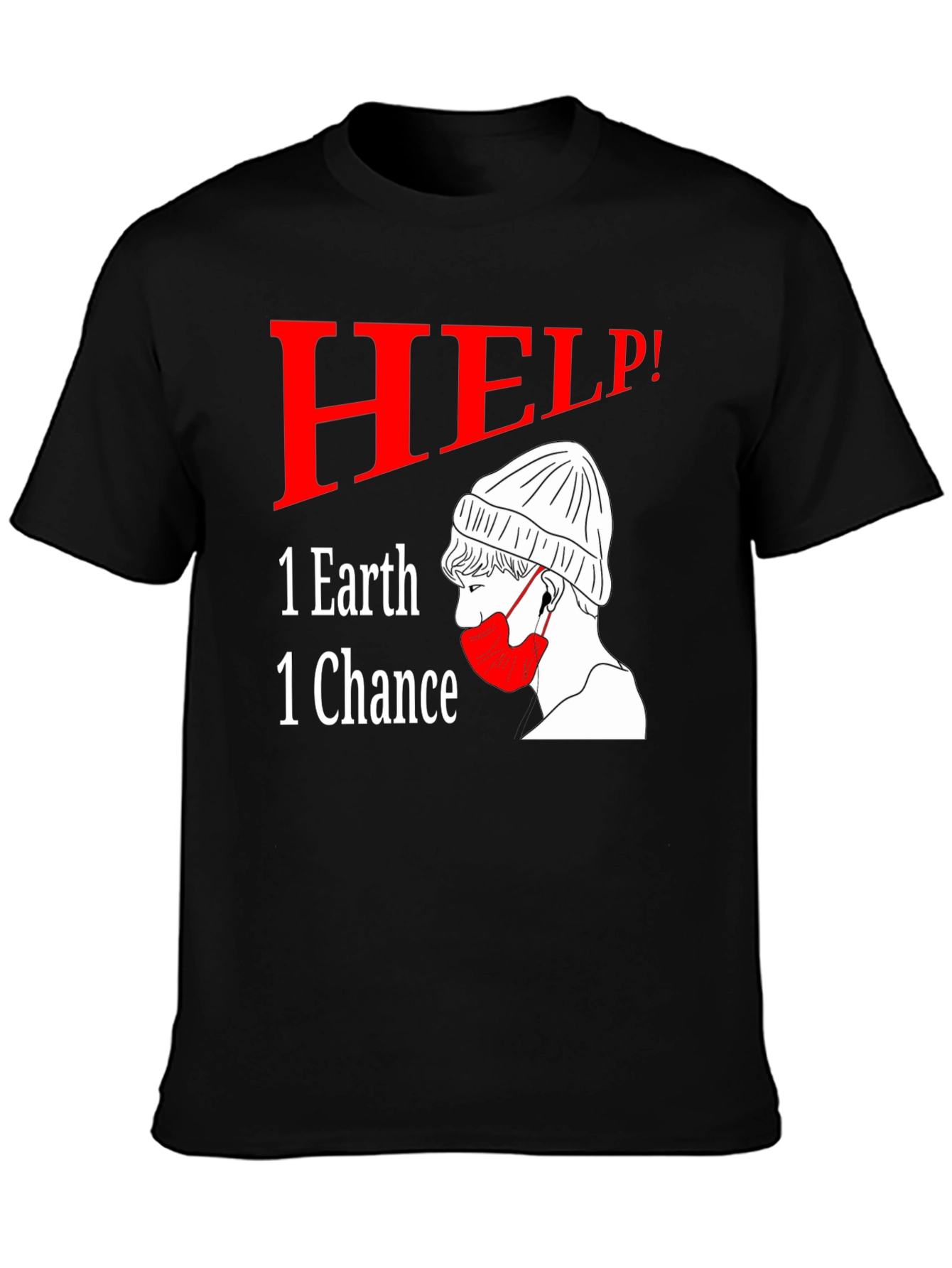 Black One Earth One Chance Graphic Tee view 3