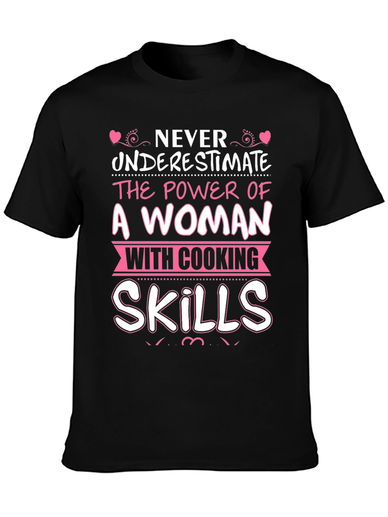 Black Never Underestimate Woman Cooking Skills T-Shirt view 3