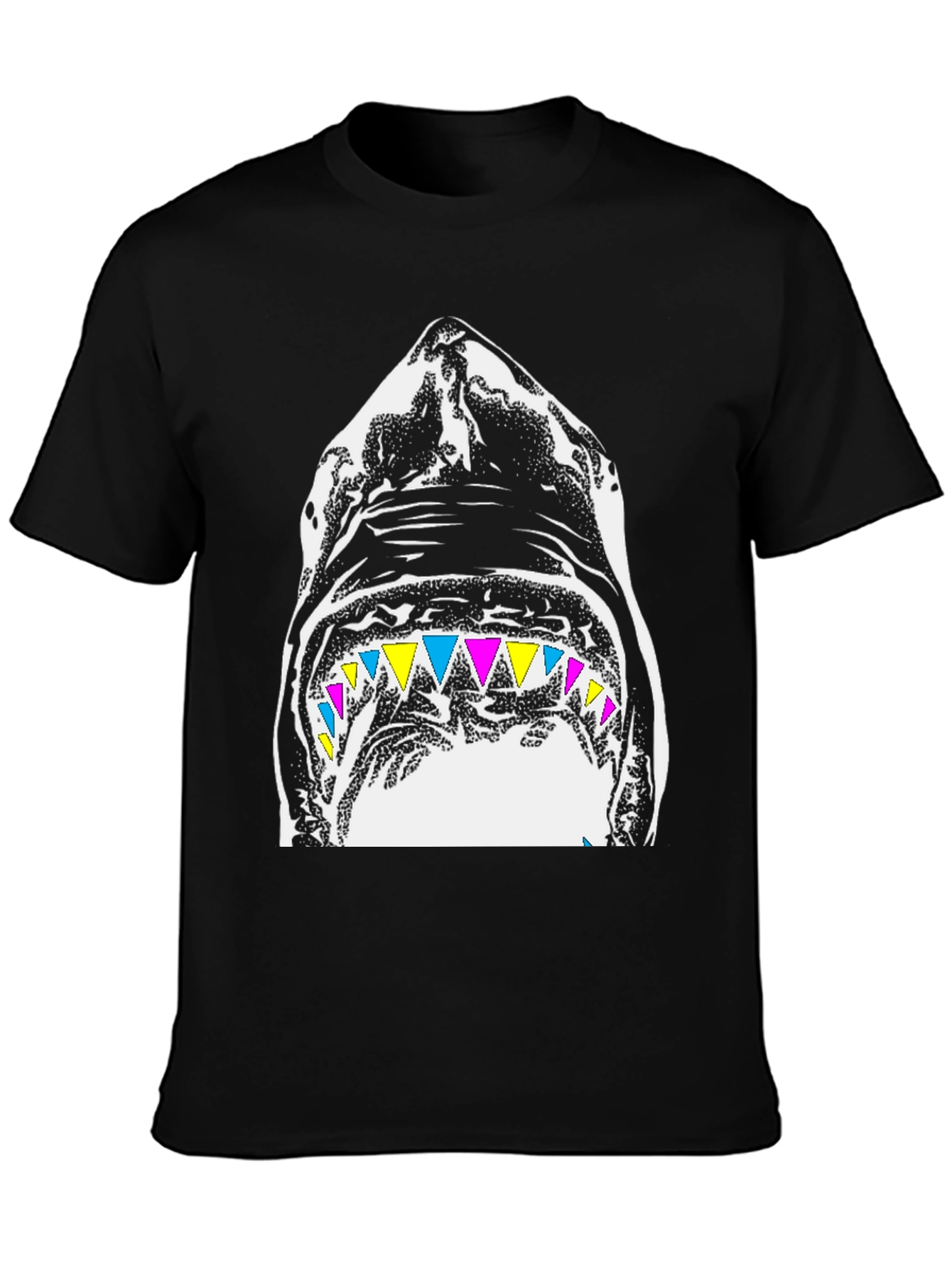 Black Shark Graphic Black T-Shirt view 3